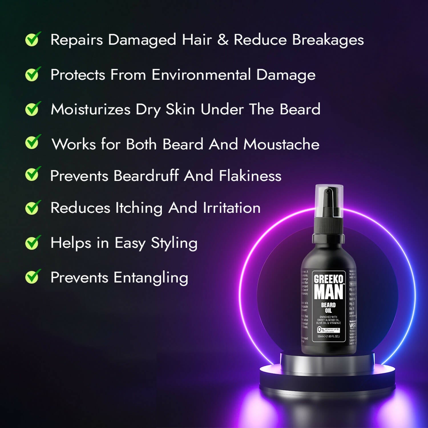 Vasu Healthcare Greeko Man Beard Oil 