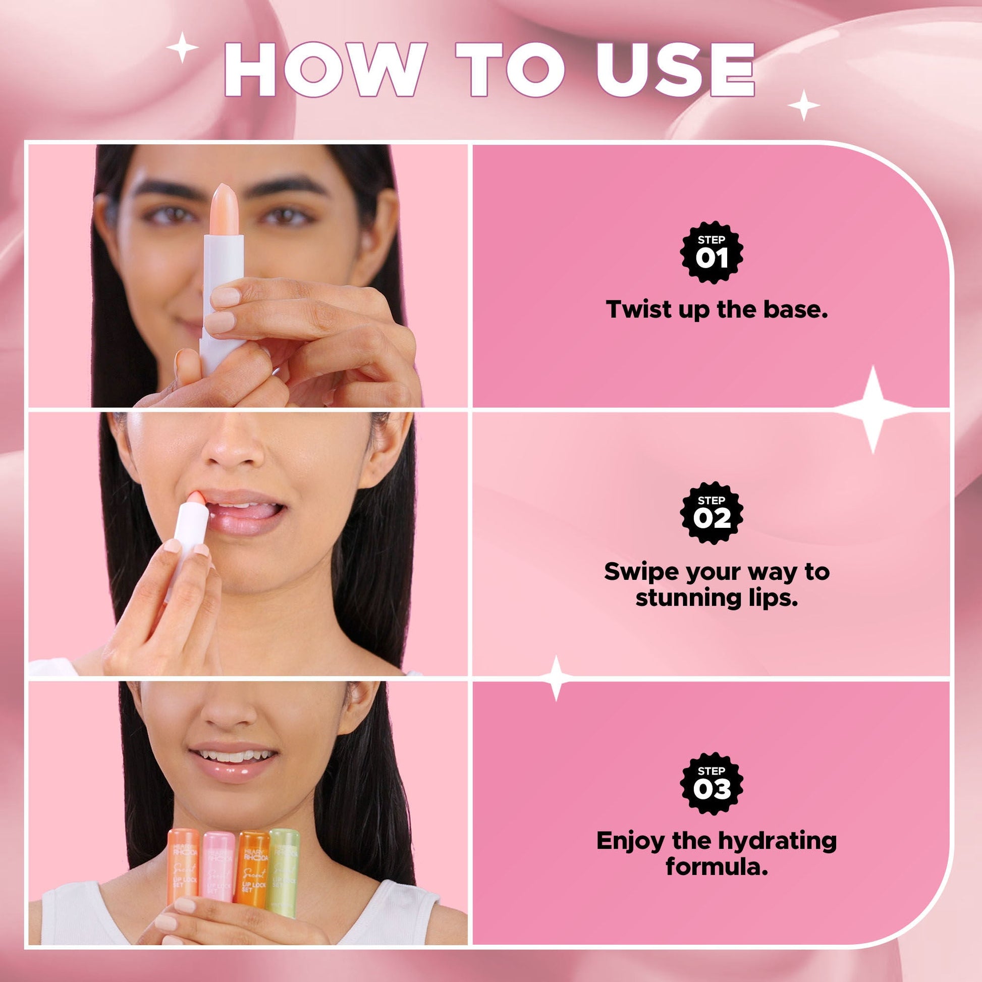 Hilary Rhoda Secret Lip Lock Set - Set Of 4