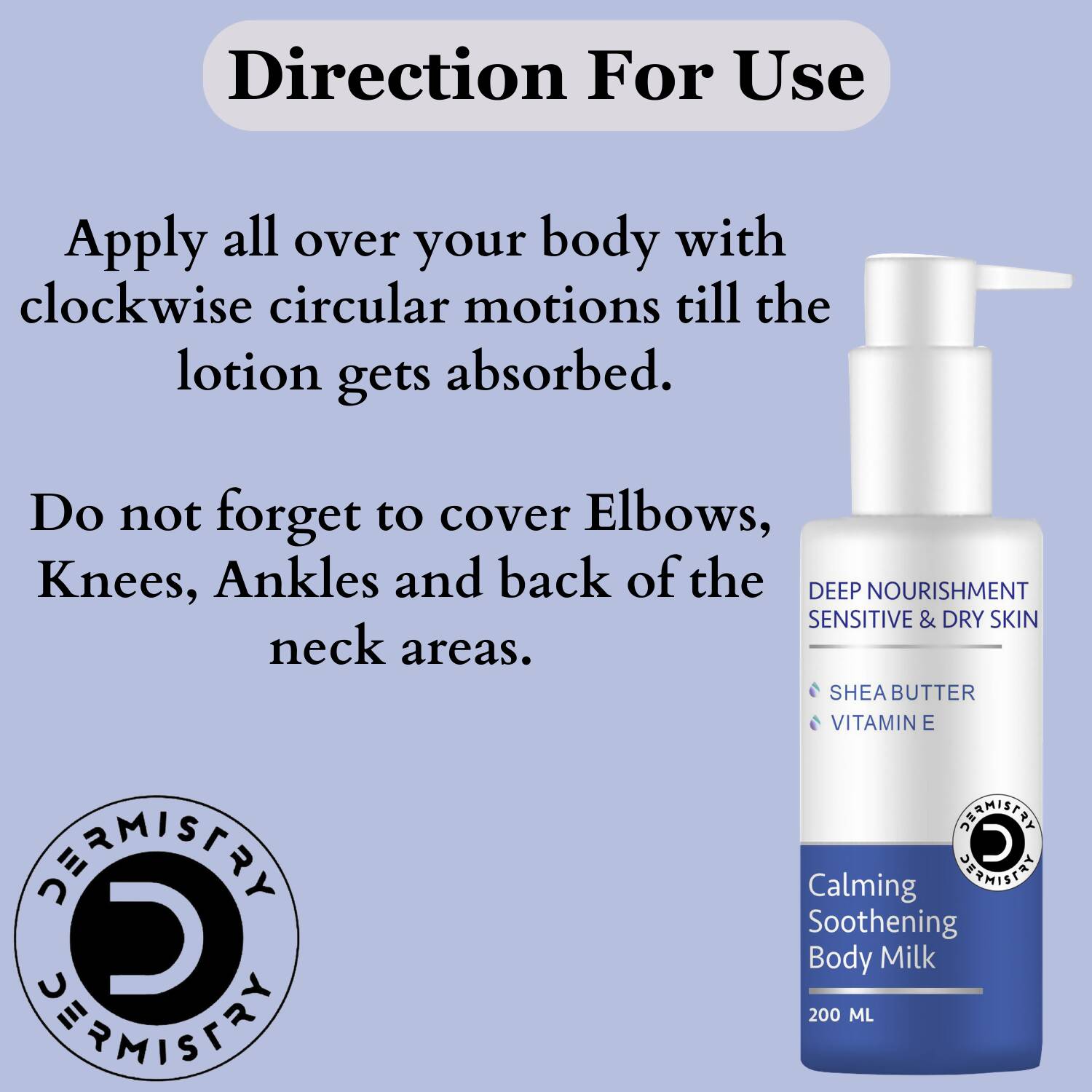 Dermistry Calming Body Wash & Calming Soothening Body Milk Lotion 