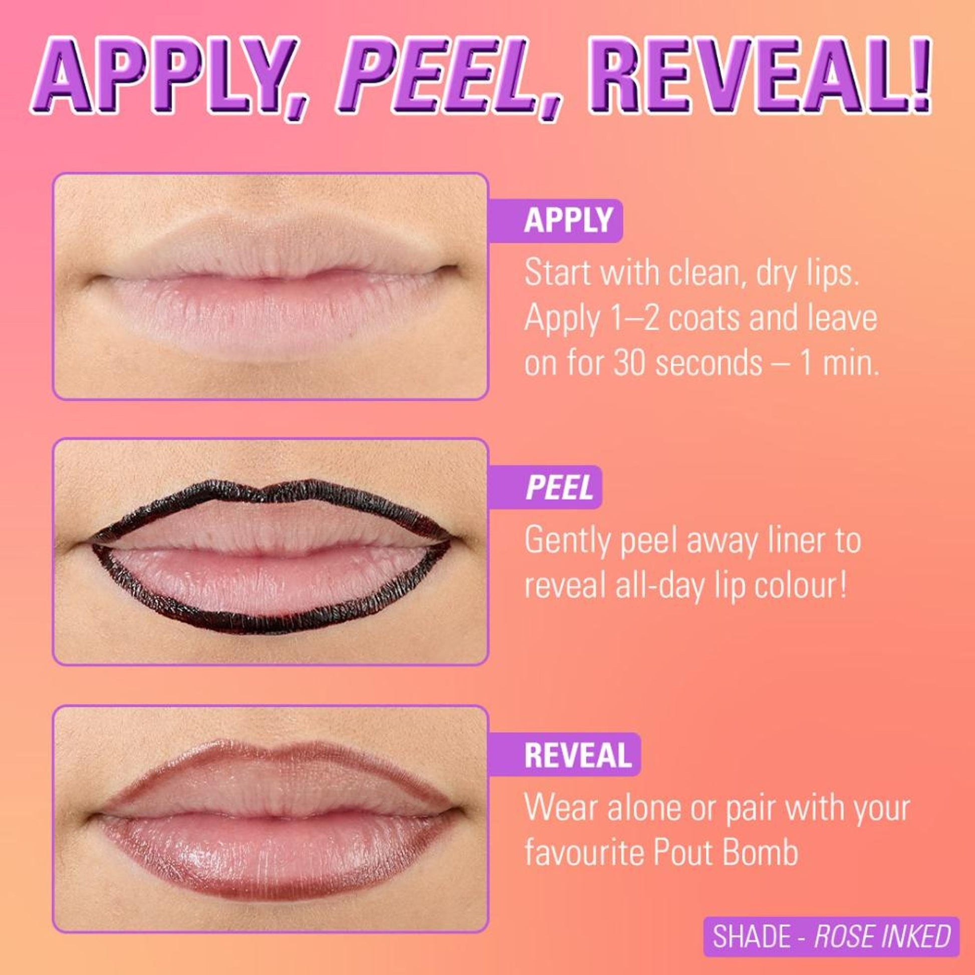 Makeup Revolution Lip Shift Ink Peel Off Lipliner Stain - Espress-Oh!