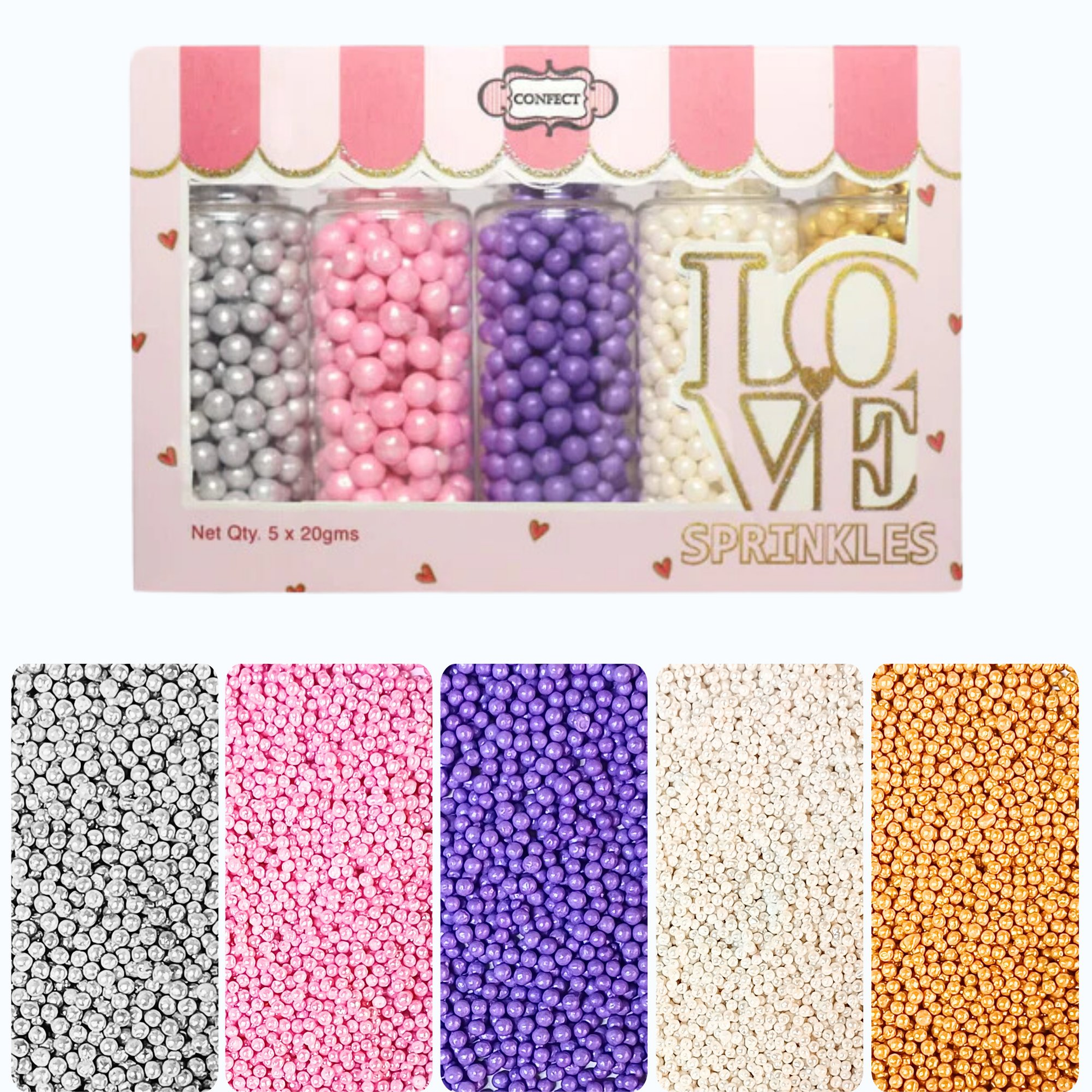 Confect Royal Unicorn Disco Balls Assorted Sprinkles (DB-07)