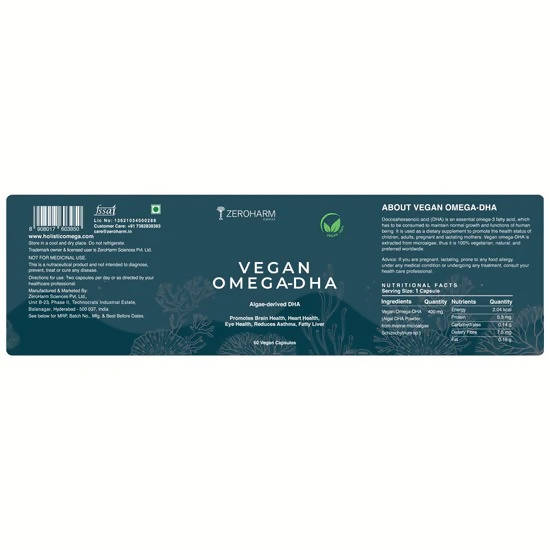 Zeroharm Vegan Omega 3 DHA Capsules - Grab2buy