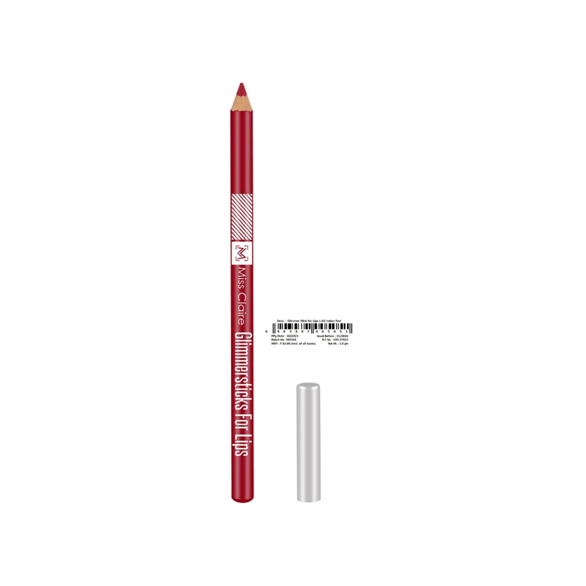 Miss Claire Glimmersticks For Lips - Indian Red L-05 | Swadesiicart