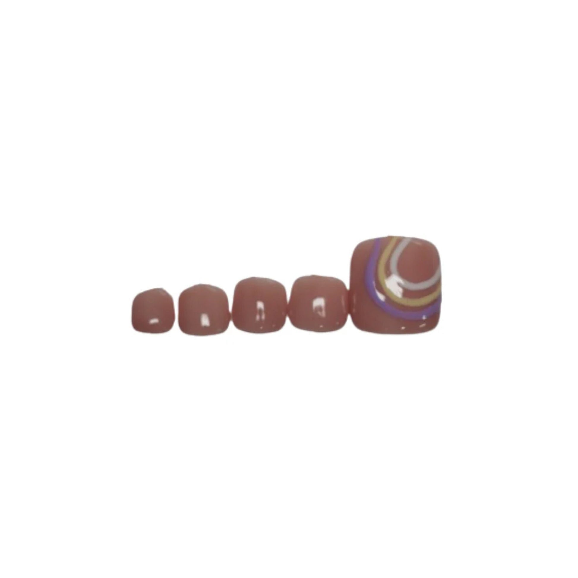 SOEZI Tropical Wave Toezi Reusable Press On Nails - Application Kit