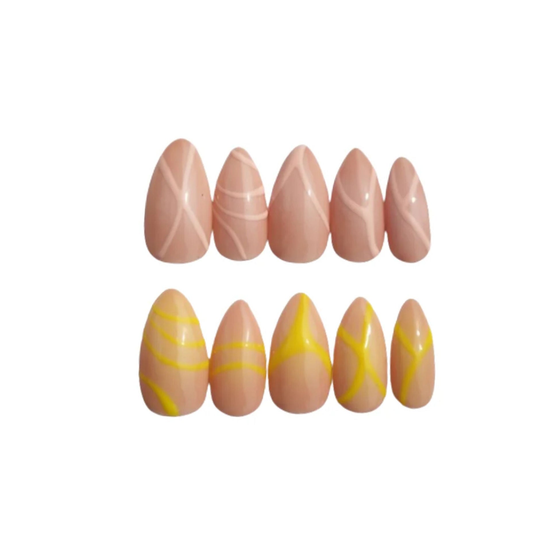 SOEZI Sunkissed Sunburn Reusable Press On Nails - Ready To Wear Kit