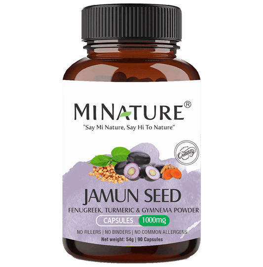 Minature Jamun Seed Fenugreek, Turmeric and Gymnema Powder Capsules 