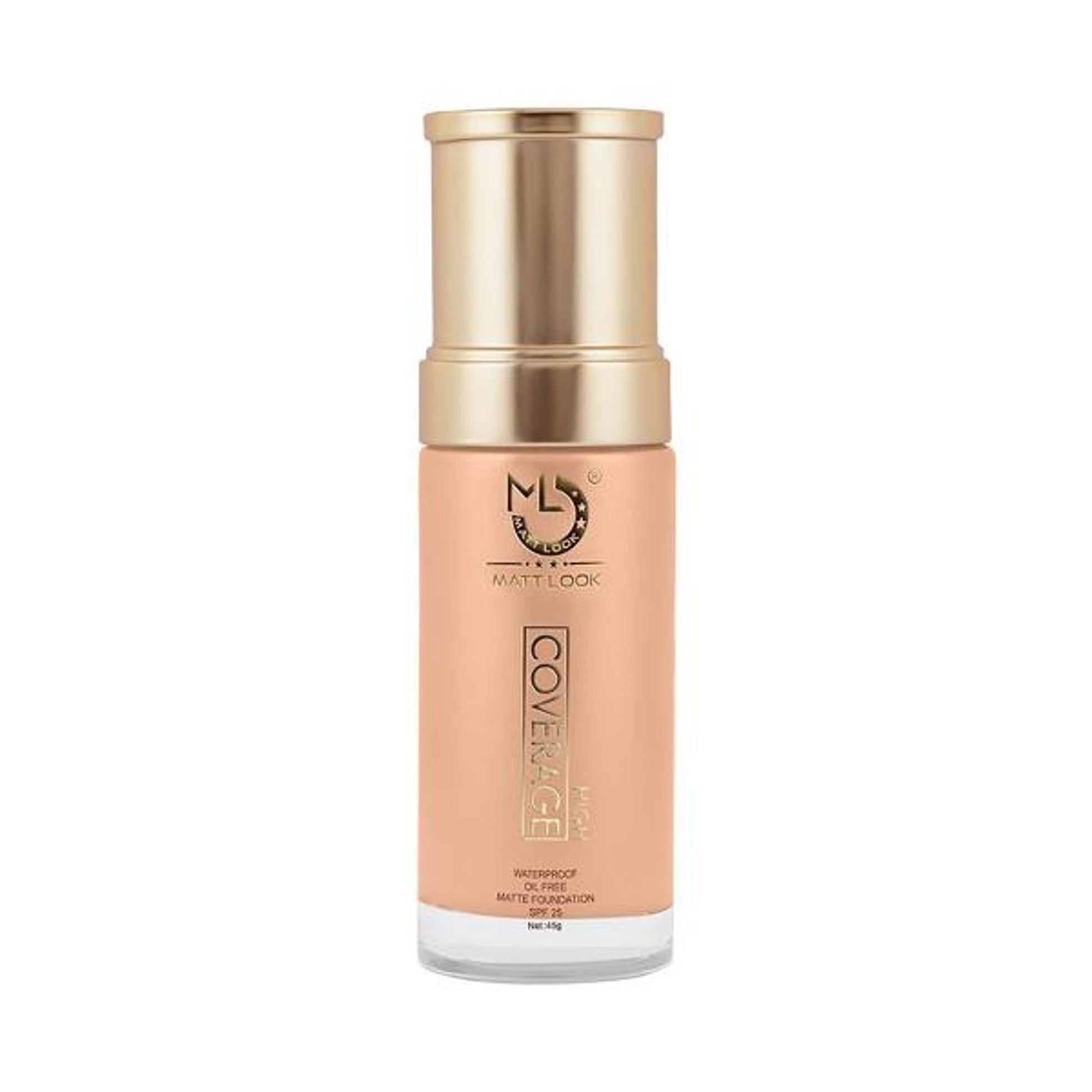 Matt Look High Coverage Waterproof Oil Free Matte SPF 25 Foundation - Light 