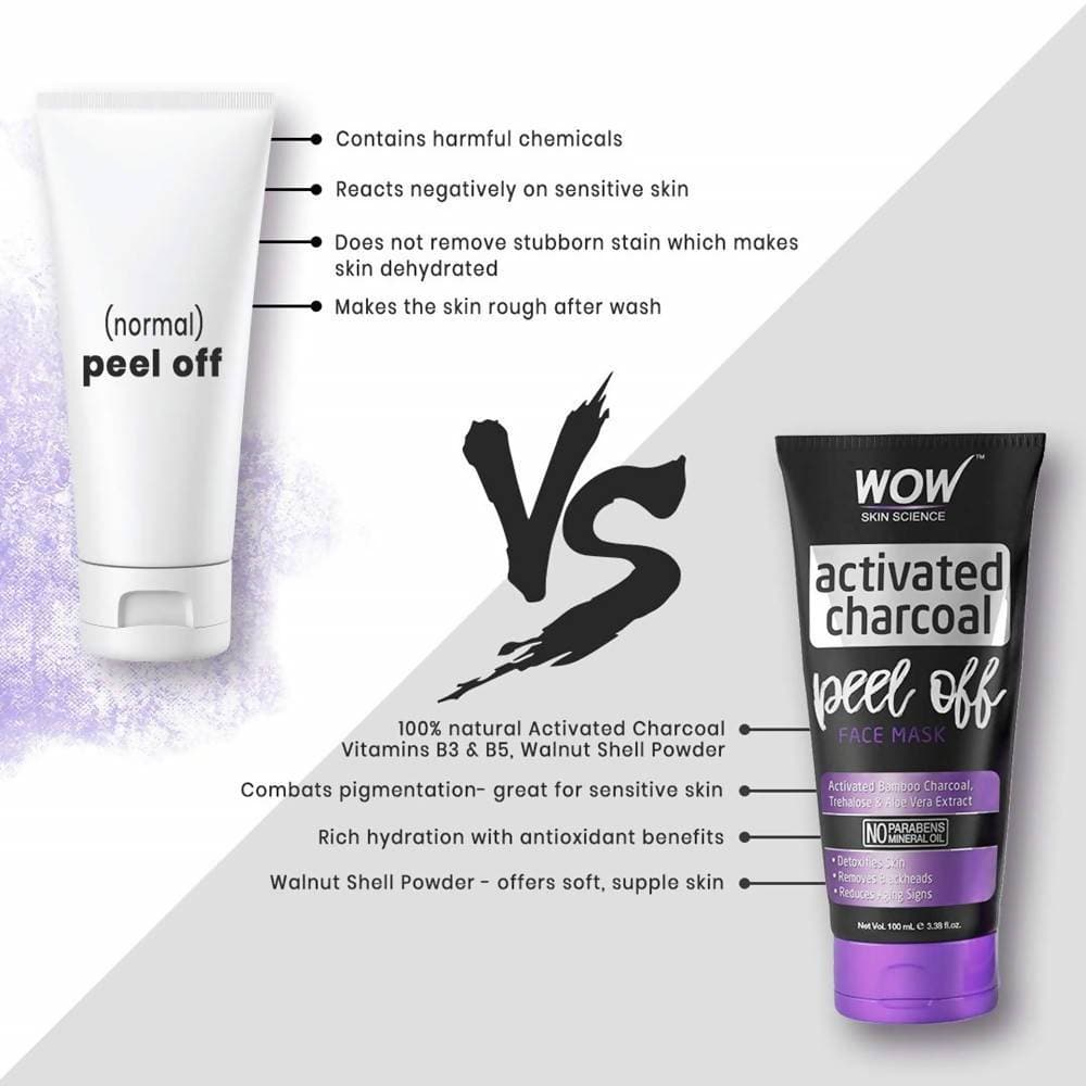 Wow Skin Science Activated Charcoal Peel Off Face Mask  Grab2Buy Wow Skin Science Grab2Buy