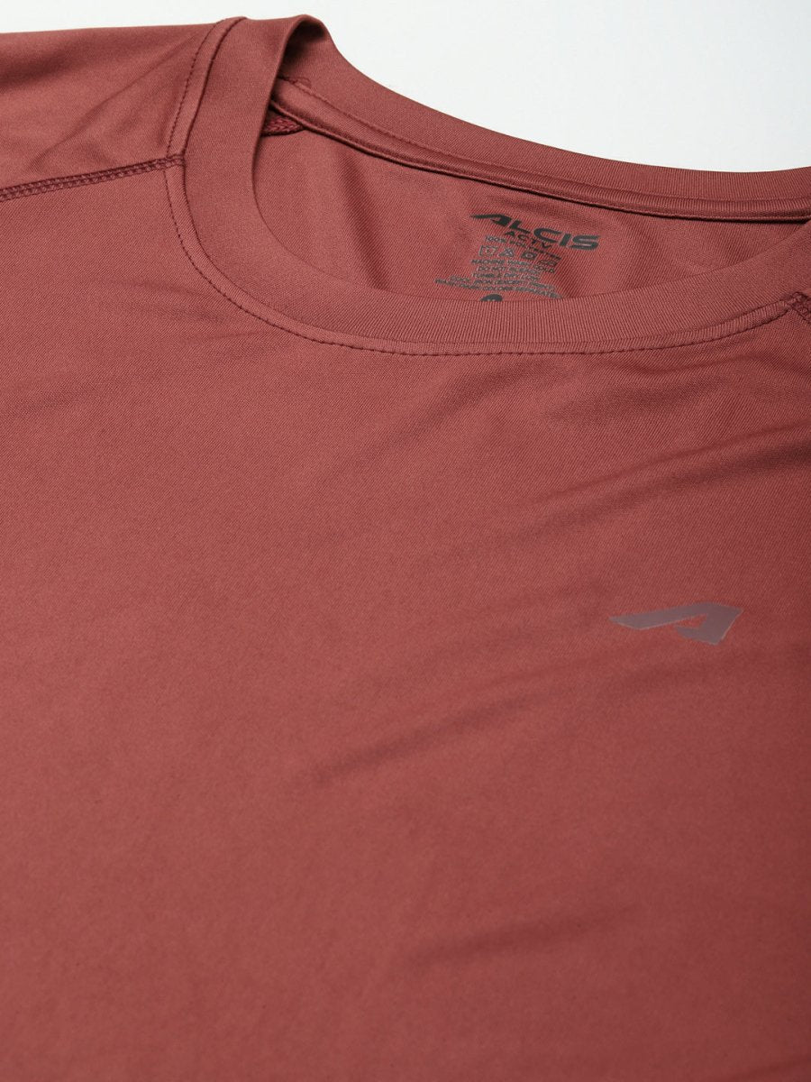 Alcis Men Rust Slim Fit T-shirt 