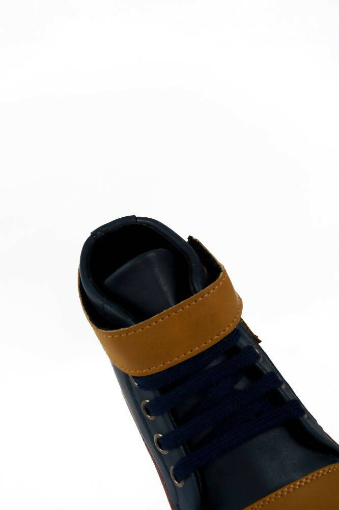 Tiny Bugs Boys Party Wear Mid Top Boots - Navy  Grab2Buy Tiny Bugs Grab2Buy