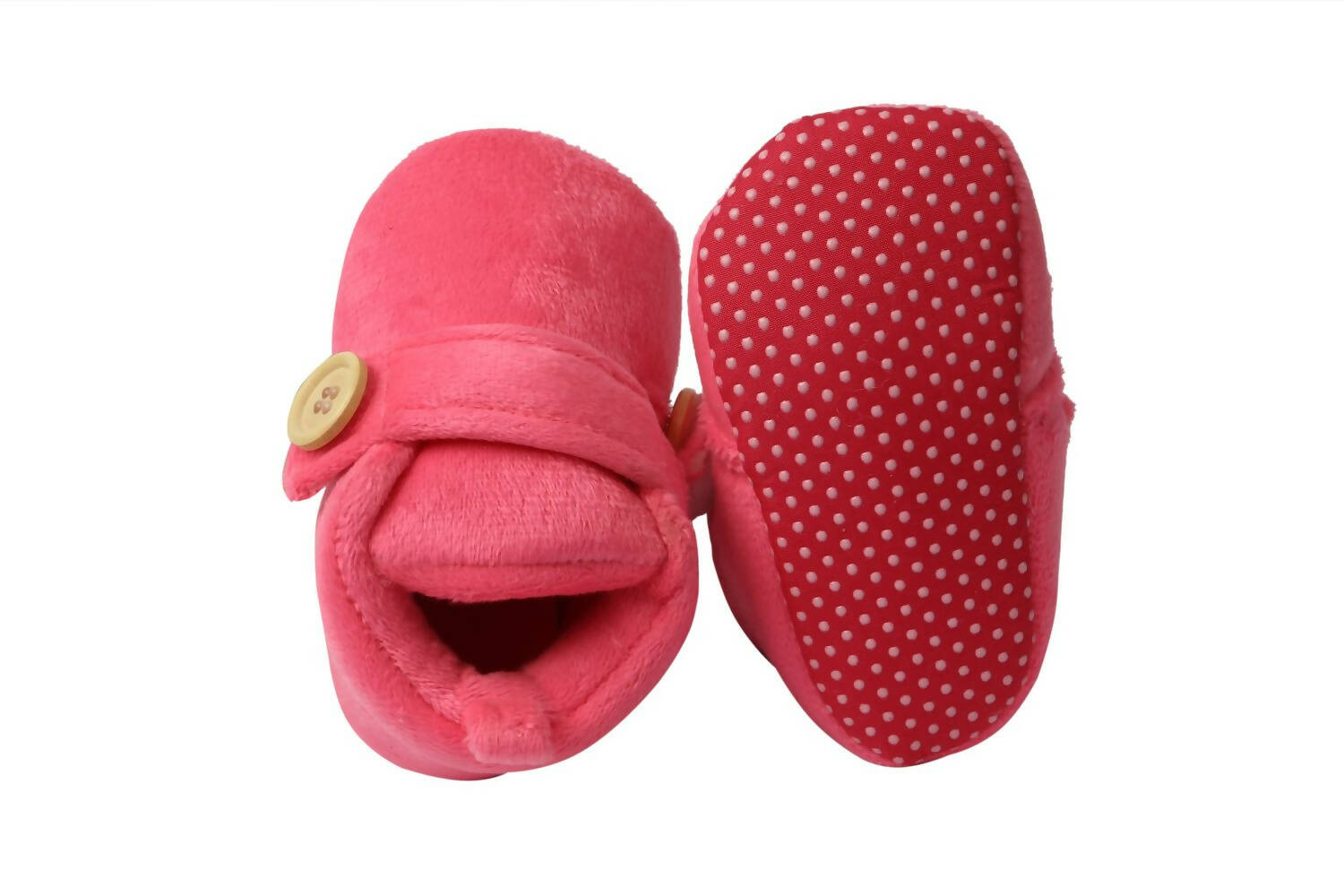 Tiny Bugs Unisex Soft Base Booties - Pink  Grab2Buy Tiny Bugs Grab2Buy