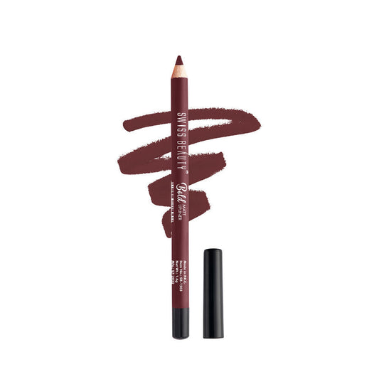 Swiss Beauty Bold Matt Lip Liner Pencil, Long-lasting , Matte Finish , Non-Drying - 2 Maroon