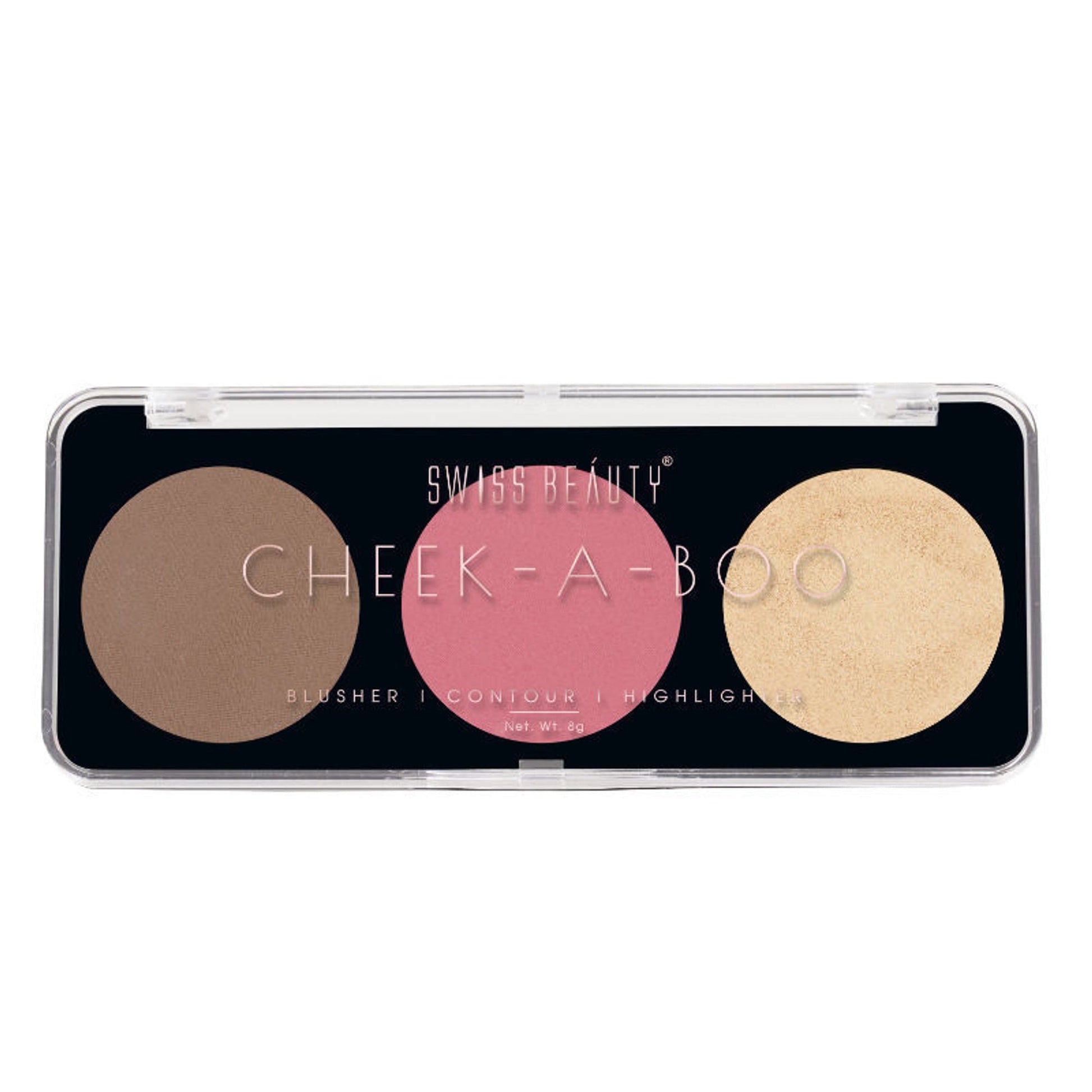 Swiss Beauty Cheek-A-Boo 3 In One Blushe Contour And Highlighter - 3