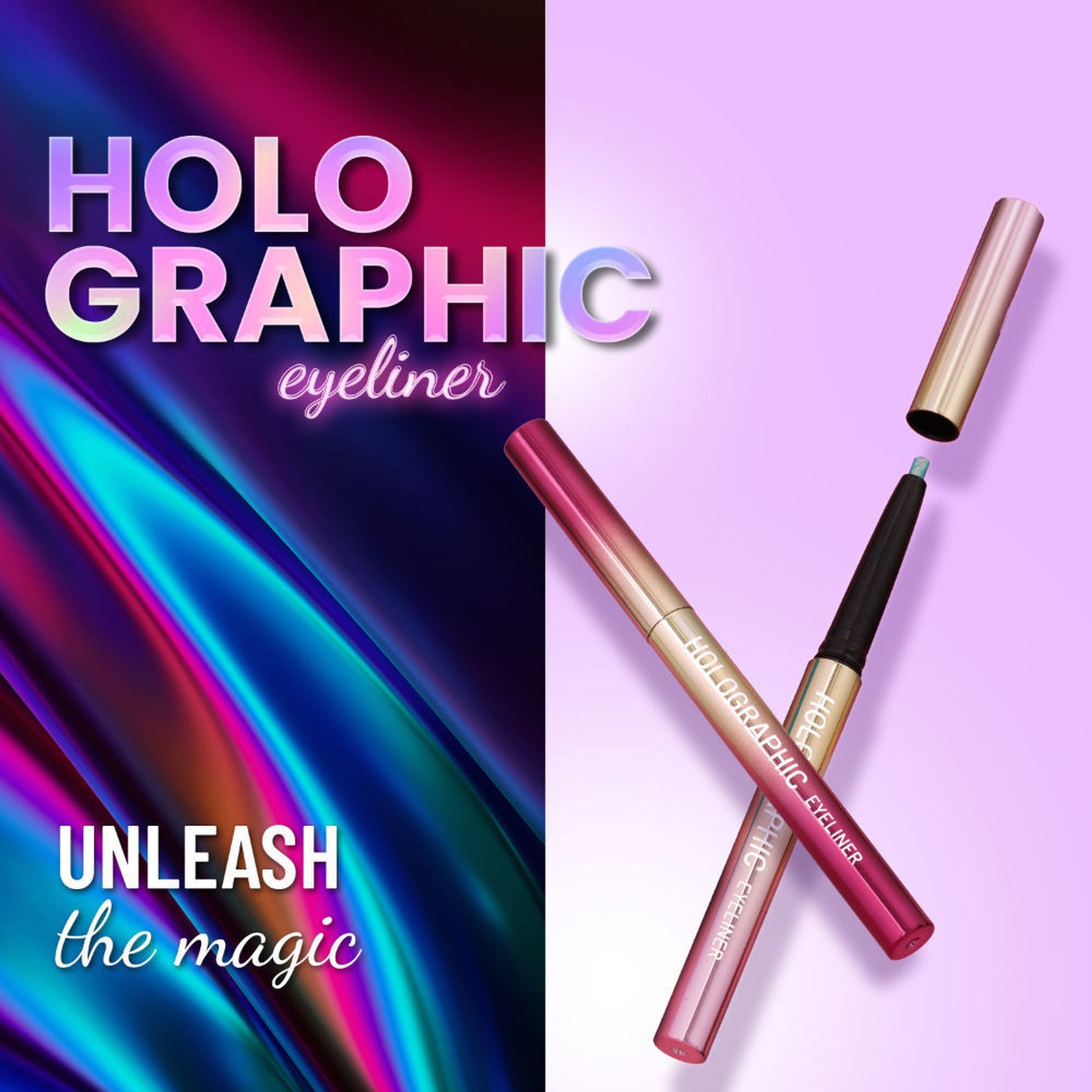 Swiss Beauty Holographic Eyeliner , Multi Chrome Effect , Water -Proof ,Smudge Proof - 1 Milky Way