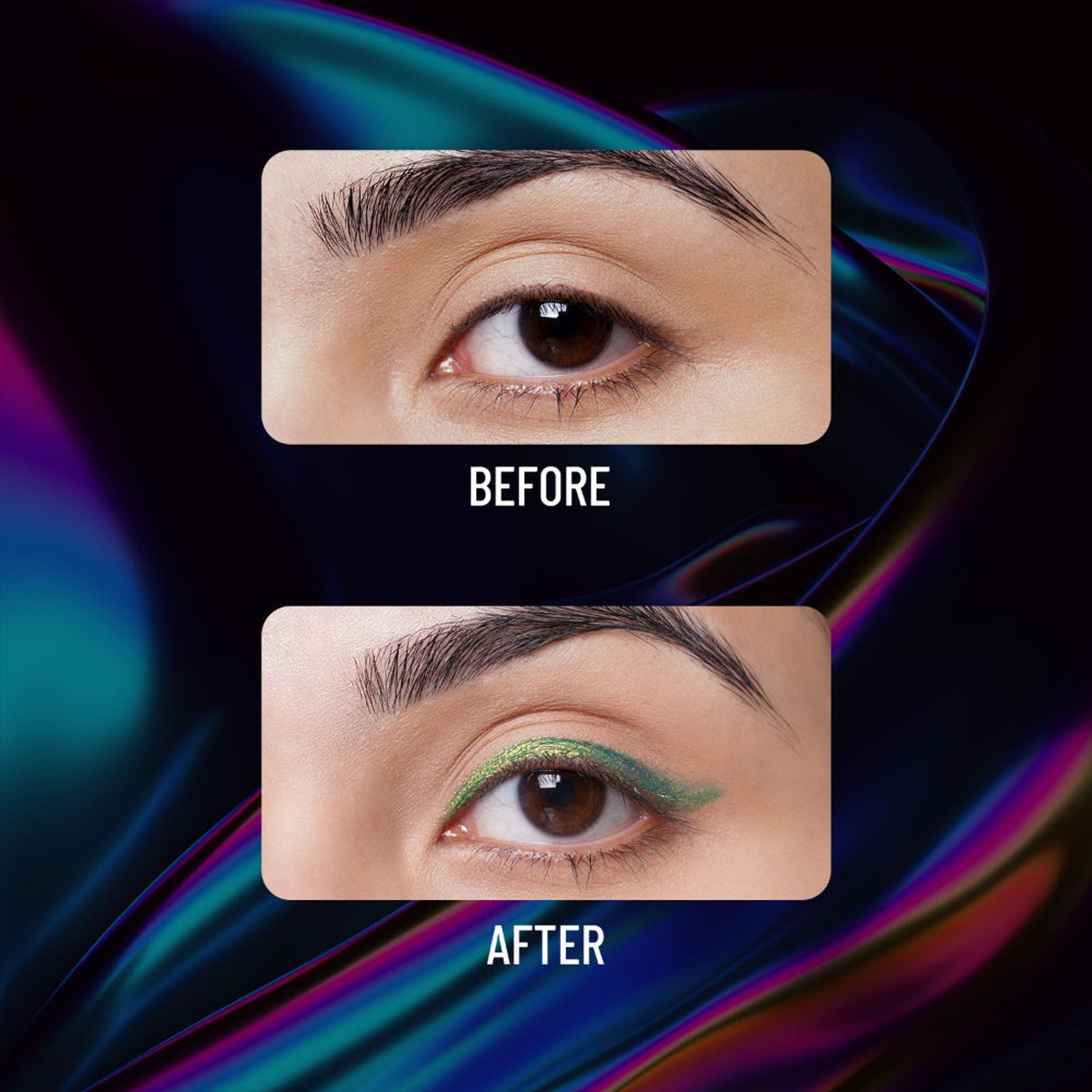 Swiss Beauty Holographic Eyeliner , Multi Chrome Effect , Water -Proof ,Smudge Proof - 4 Nebula