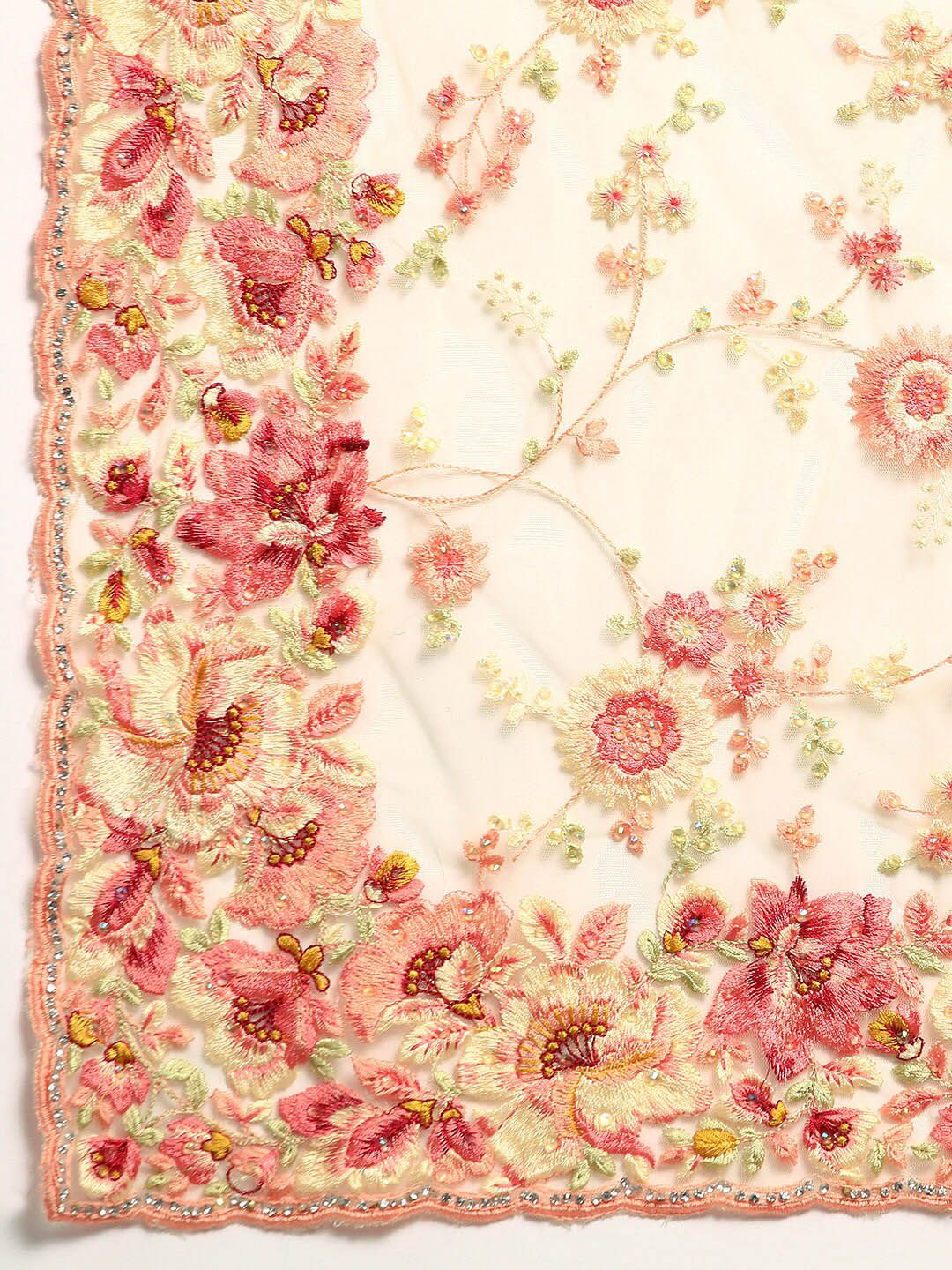 kasee Floral Embroidered Net Saree