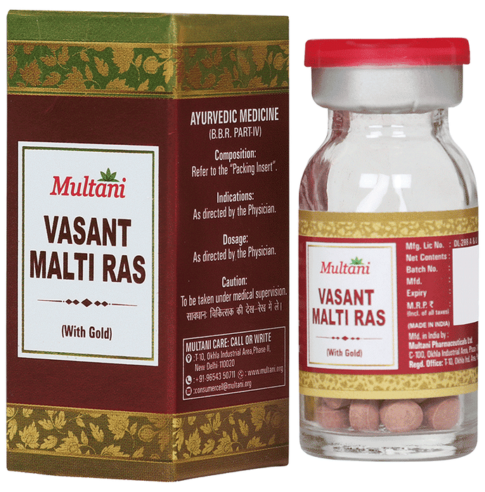Multani Vasant Malati Ras with Gold Tablet 