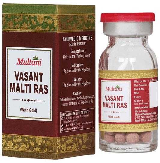 Multani Vasant Malati Ras with Gold Tablet 