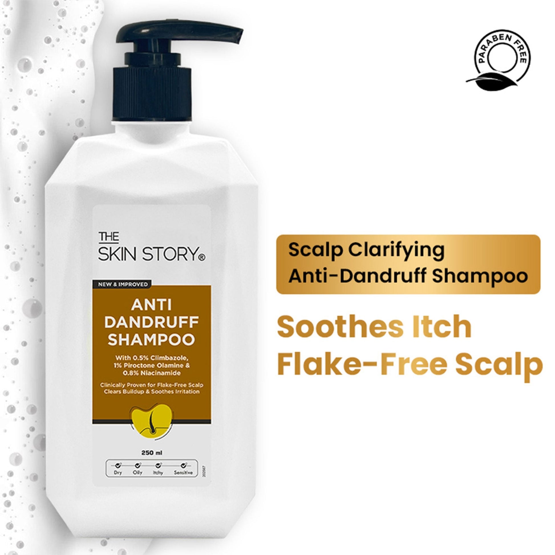 The Skin Story Anti Dandruff Deep Ceansing Shampoo Calms & Soothes Scalp With Saniscalp & Argan Oil  Grab2Buy The Skin Story Grab2Buy