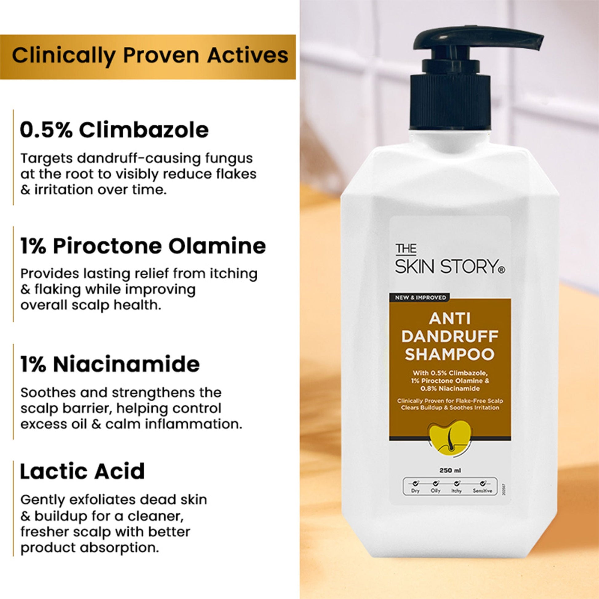 The Skin Story Anti Dandruff Deep Ceansing Shampoo Calms & Soothes Scalp With Saniscalp & Argan Oil  Grab2Buy The Skin Story Grab2Buy