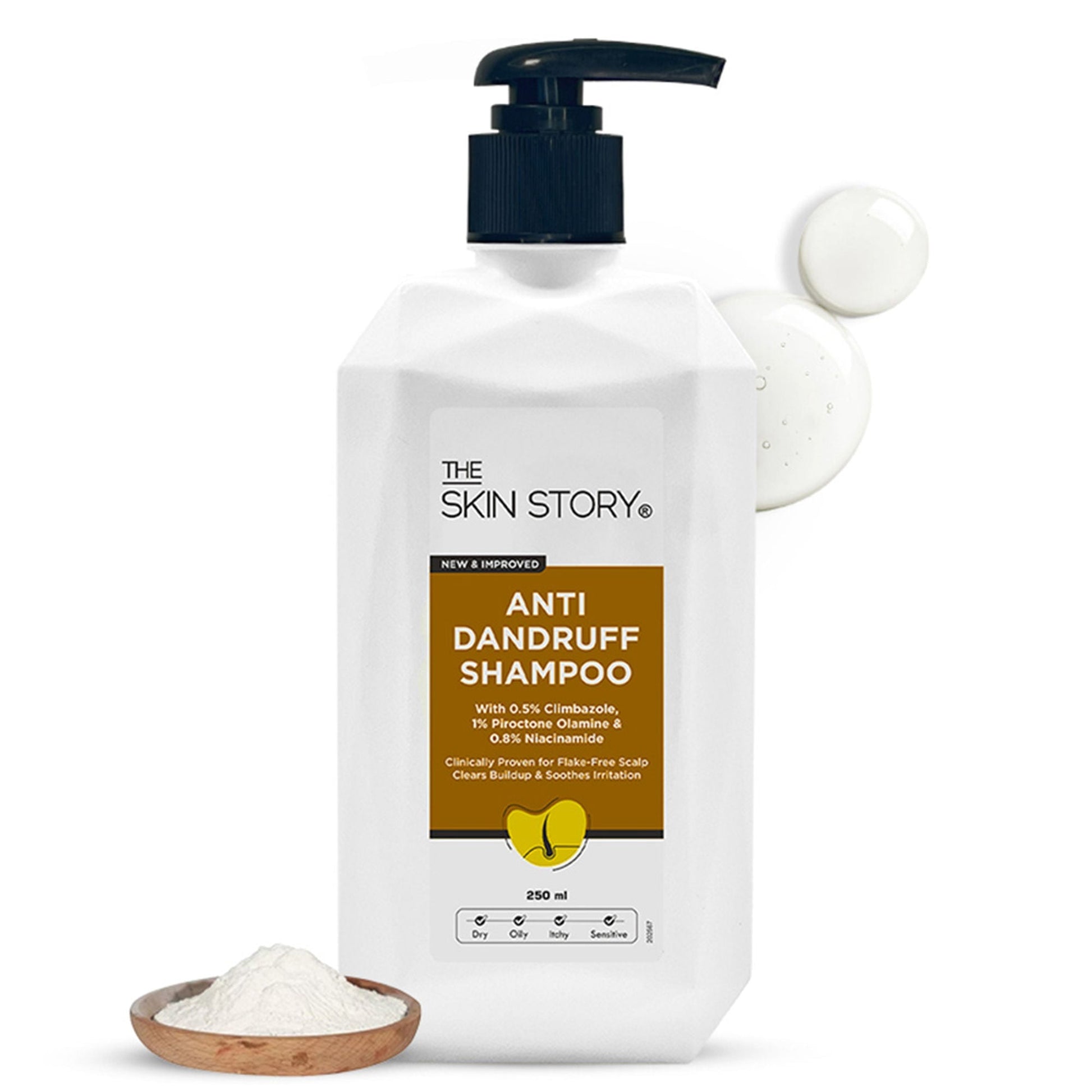 The Skin Story Anti Dandruff Deep Ceansing Shampoo Calms & Soothes Scalp With Saniscalp & Argan Oil  Grab2Buy The Skin Story Grab2Buy