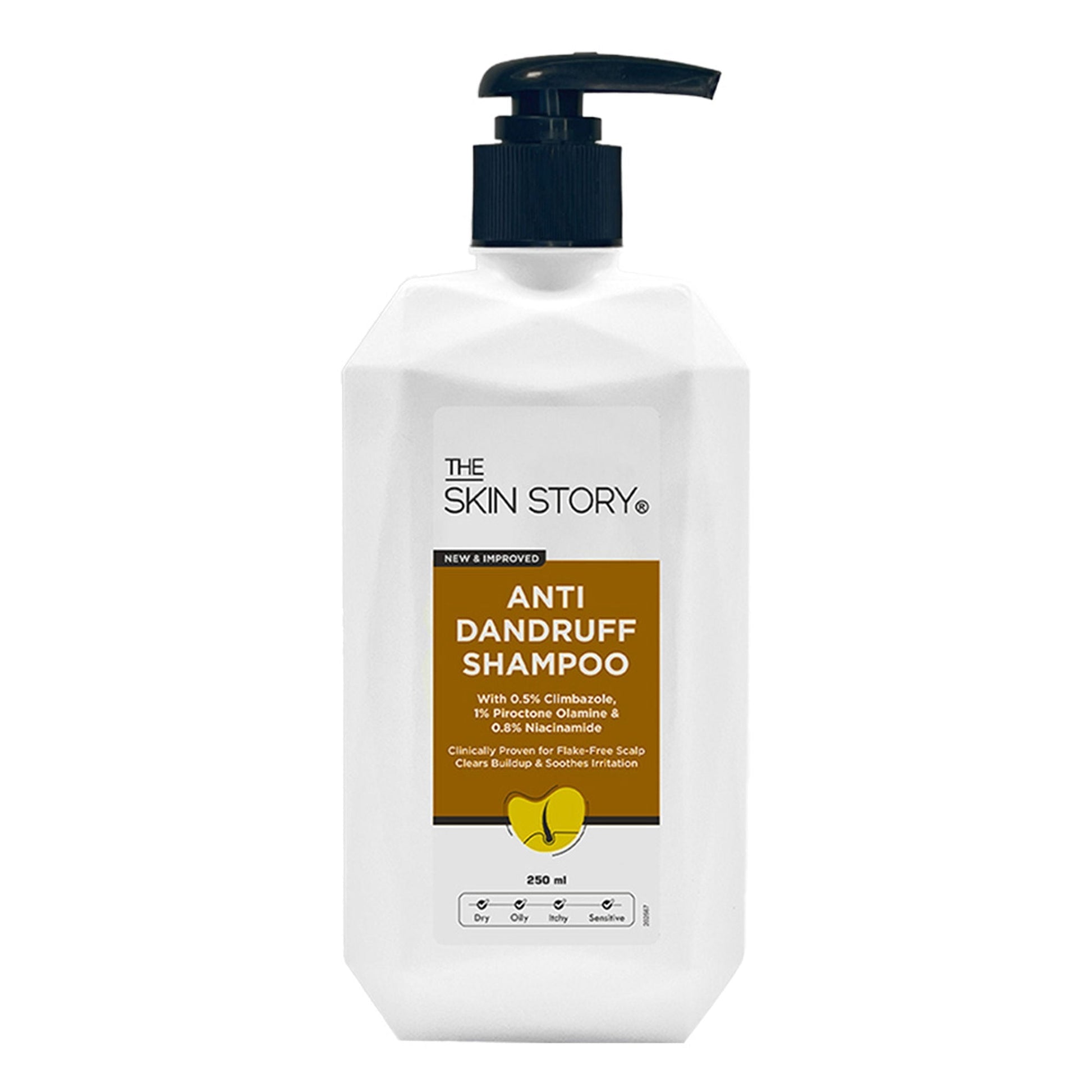 The Skin Story Anti Dandruff Deep Ceansing Shampoo Calms & Soothes Scalp With Saniscalp & Argan Oil  Grab2Buy The Skin Story Grab2Buy
