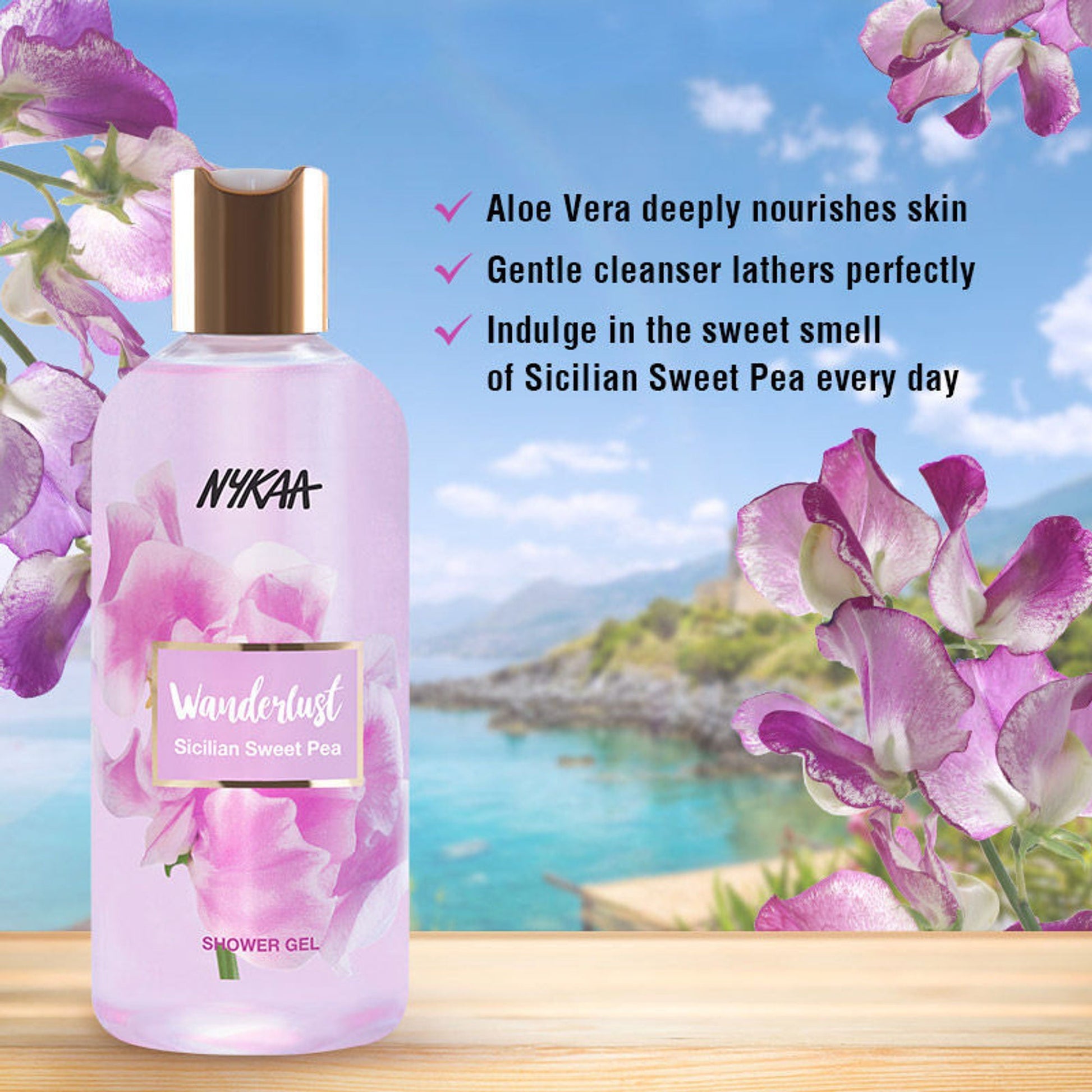 Wanderlust Shower Gels - Sicilian Sweet Pea  Grab2Buy Wanderlust Grab2Buy