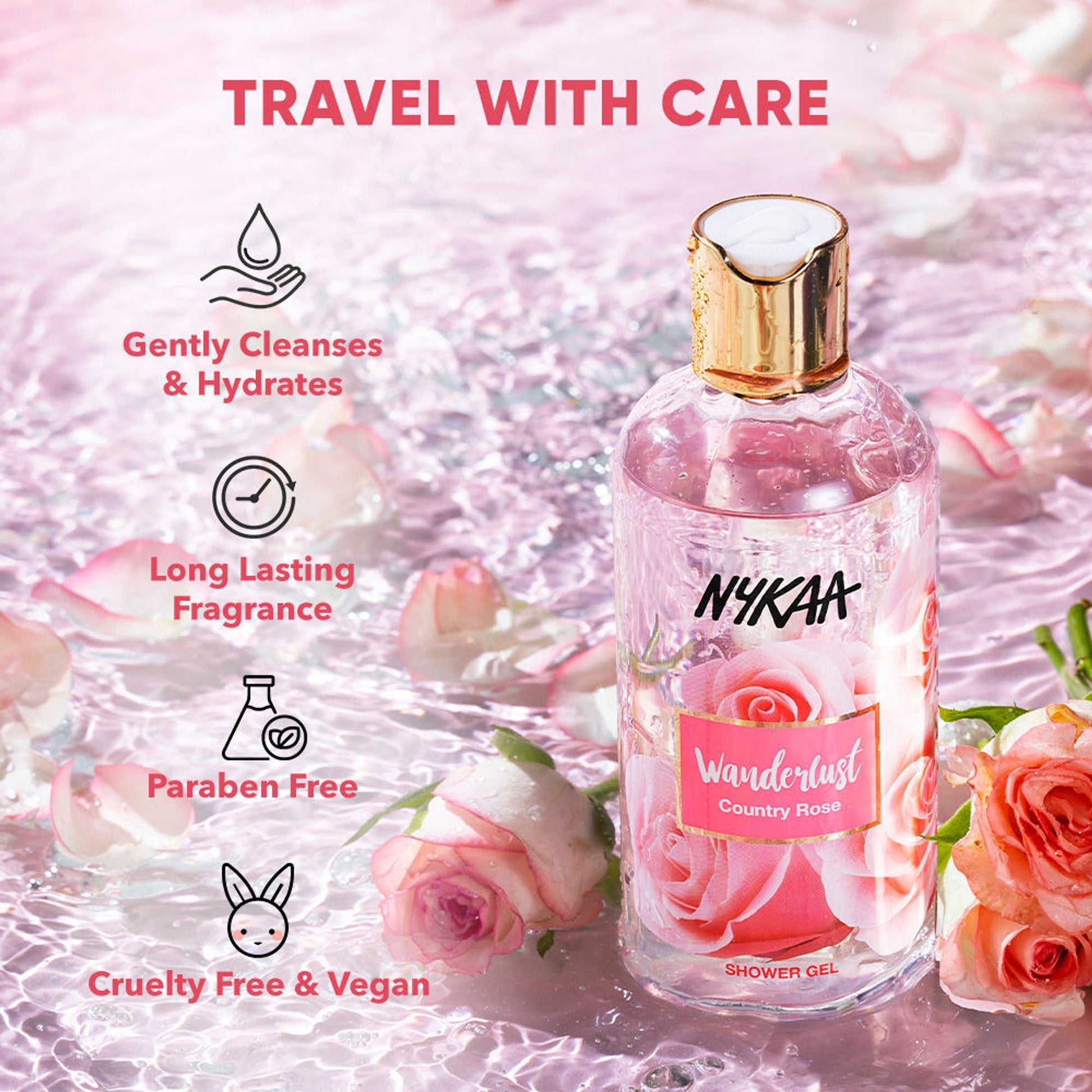 Wanderlust Shower Gels - Country Rose  Grab2Buy Wanderlust Grab2Buy