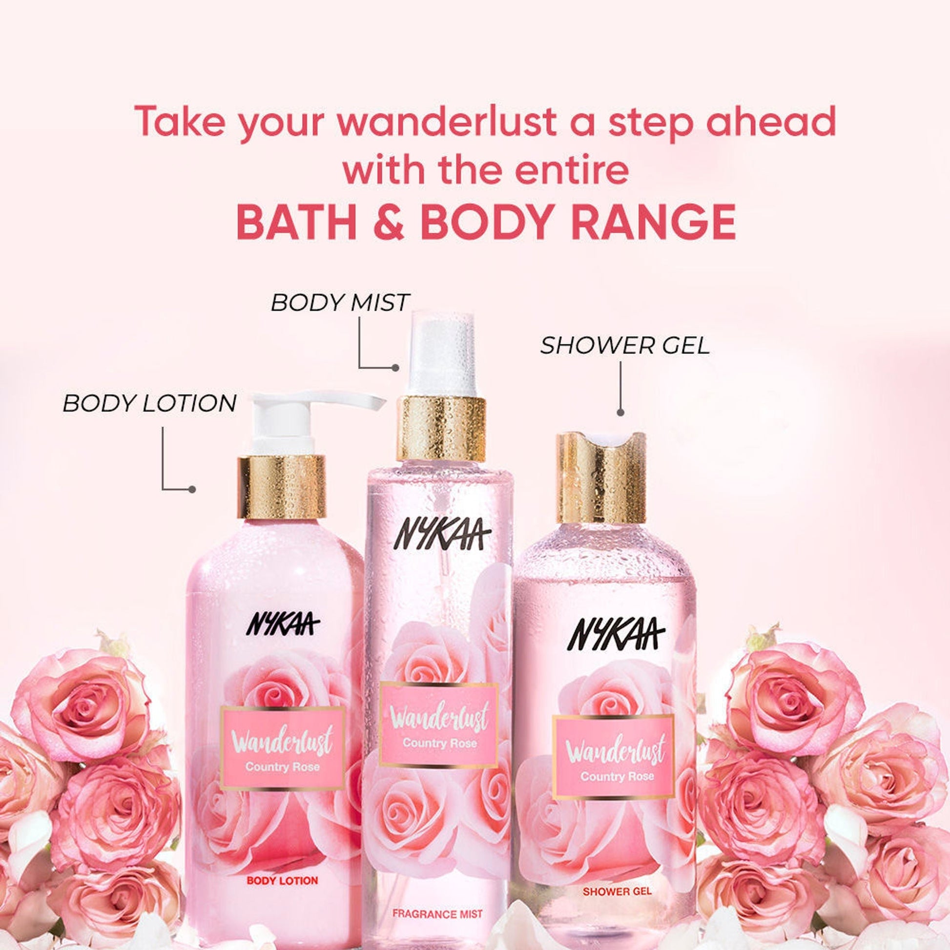 Wanderlust Shower Gels - Country Rose  Grab2Buy Wanderlust Grab2Buy