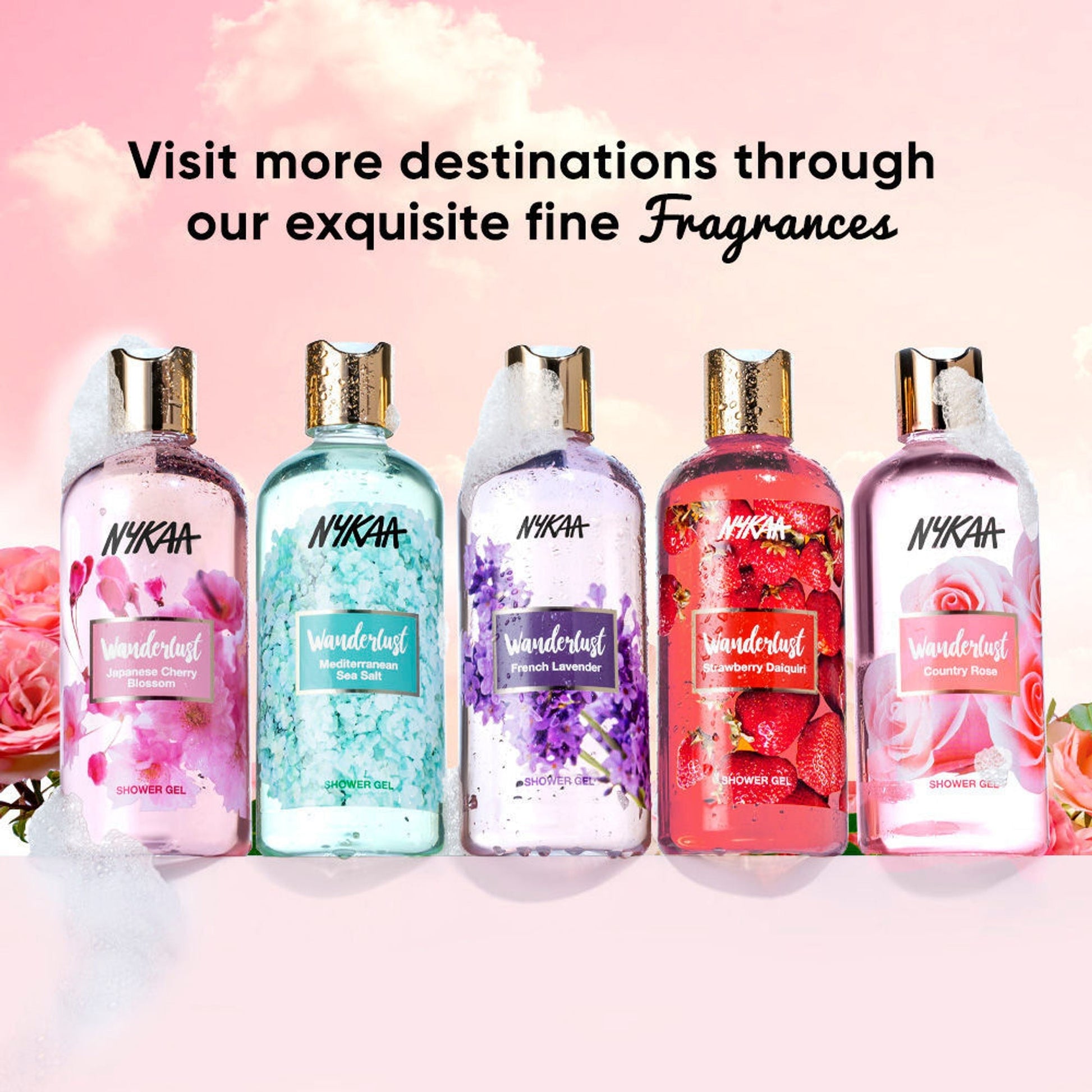 Wanderlust Shower Gels - Country Rose  Grab2Buy Wanderlust Grab2Buy