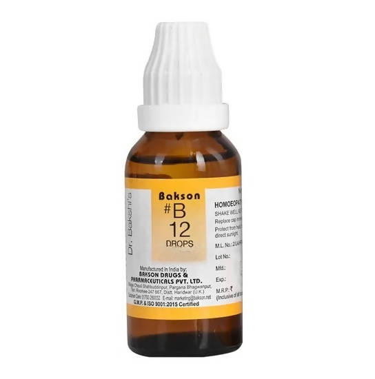 Bakson's Homeopathy B12 Drops 