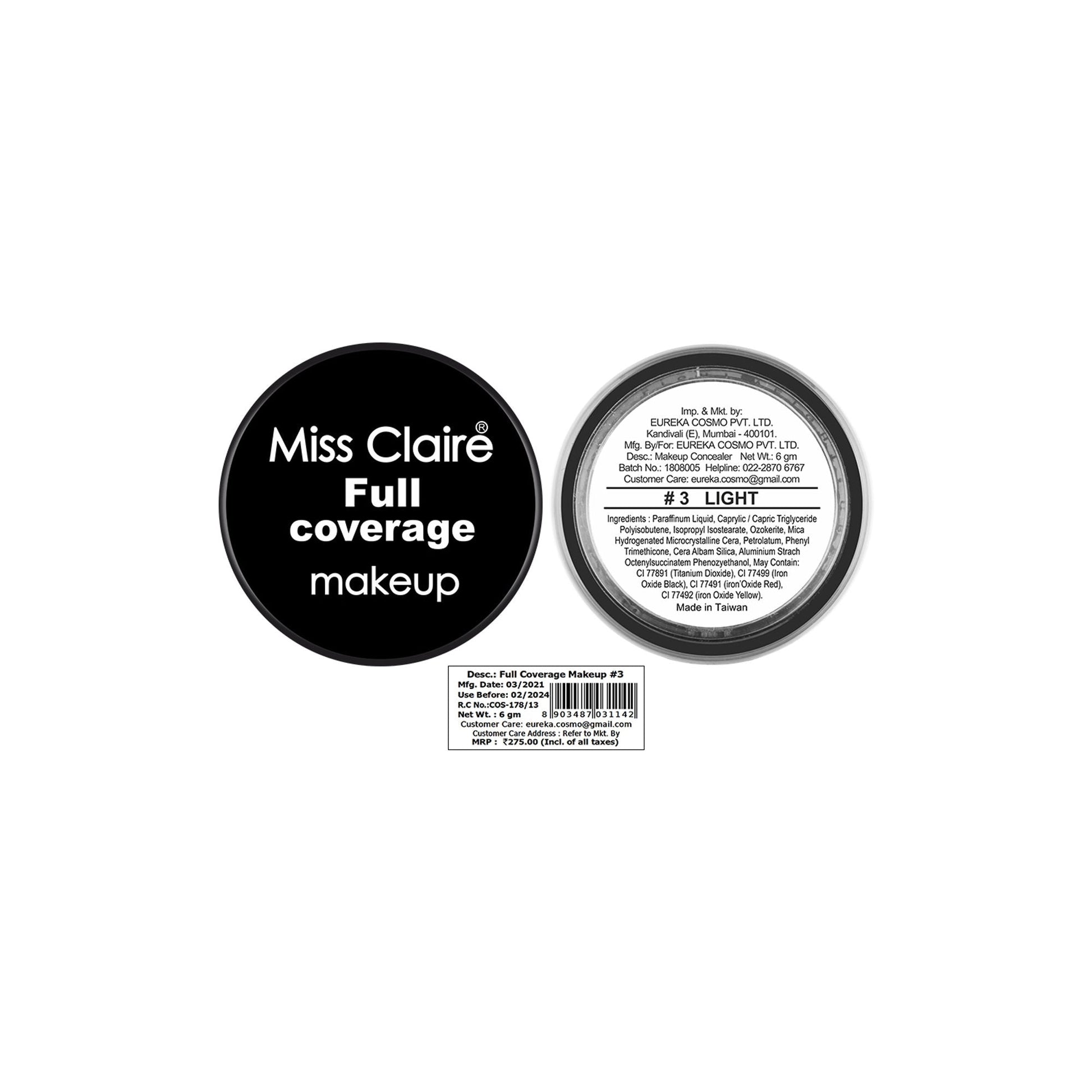 Miss Claire Full Coverage Makeup + Concealer - 3