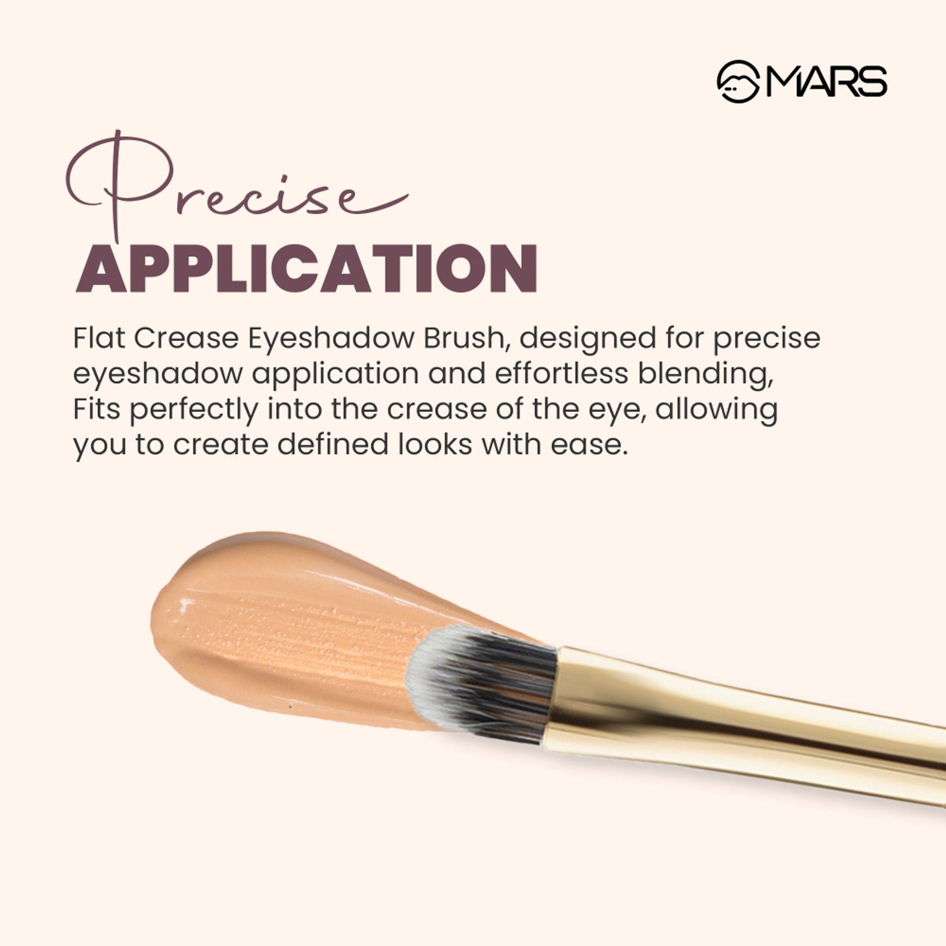MARS Cosmetics Artist's Arsenal Professional Flat Crease Brush - Golden 