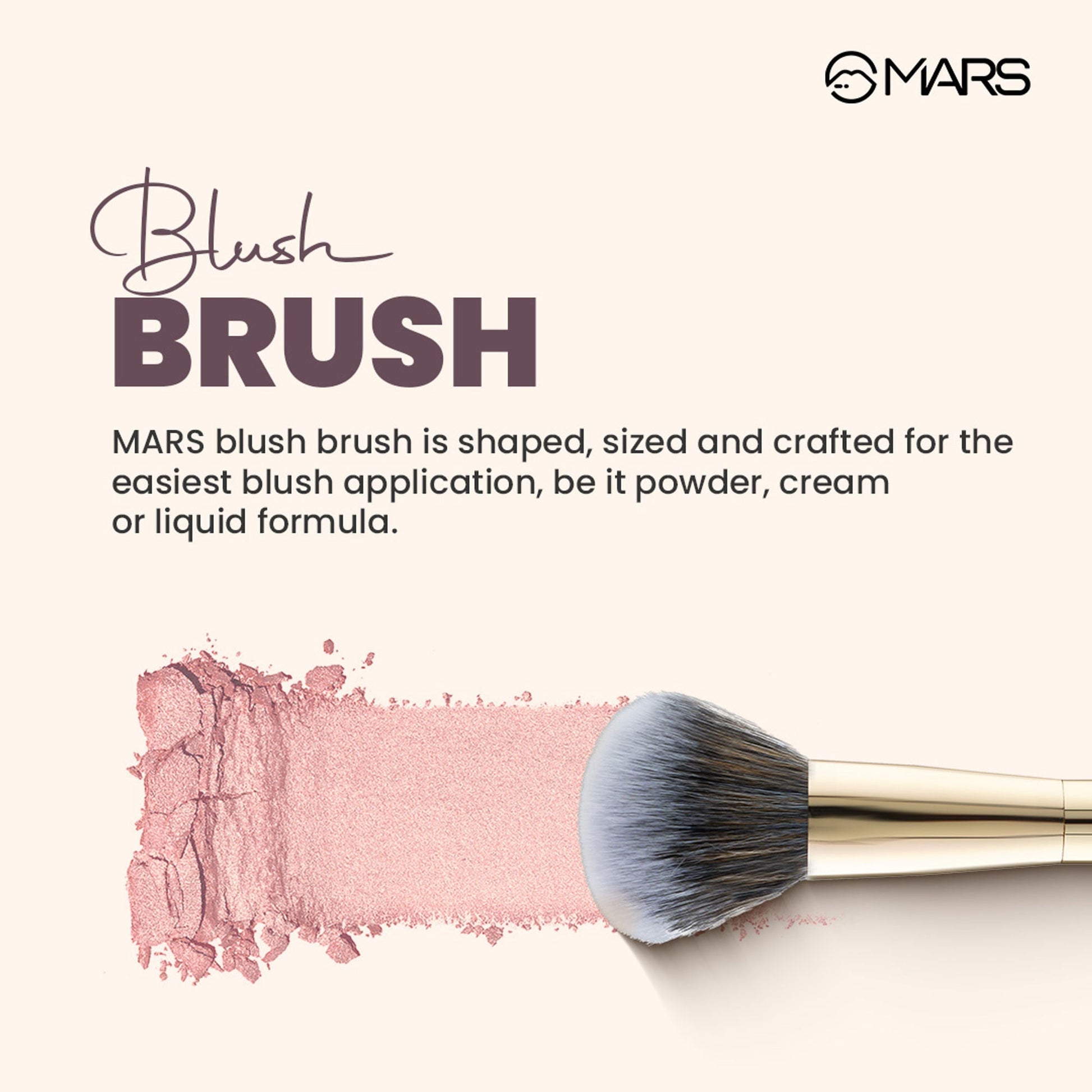 MARS Cosmetics Artist's Arsenal Professional Blush Brush - Golden 