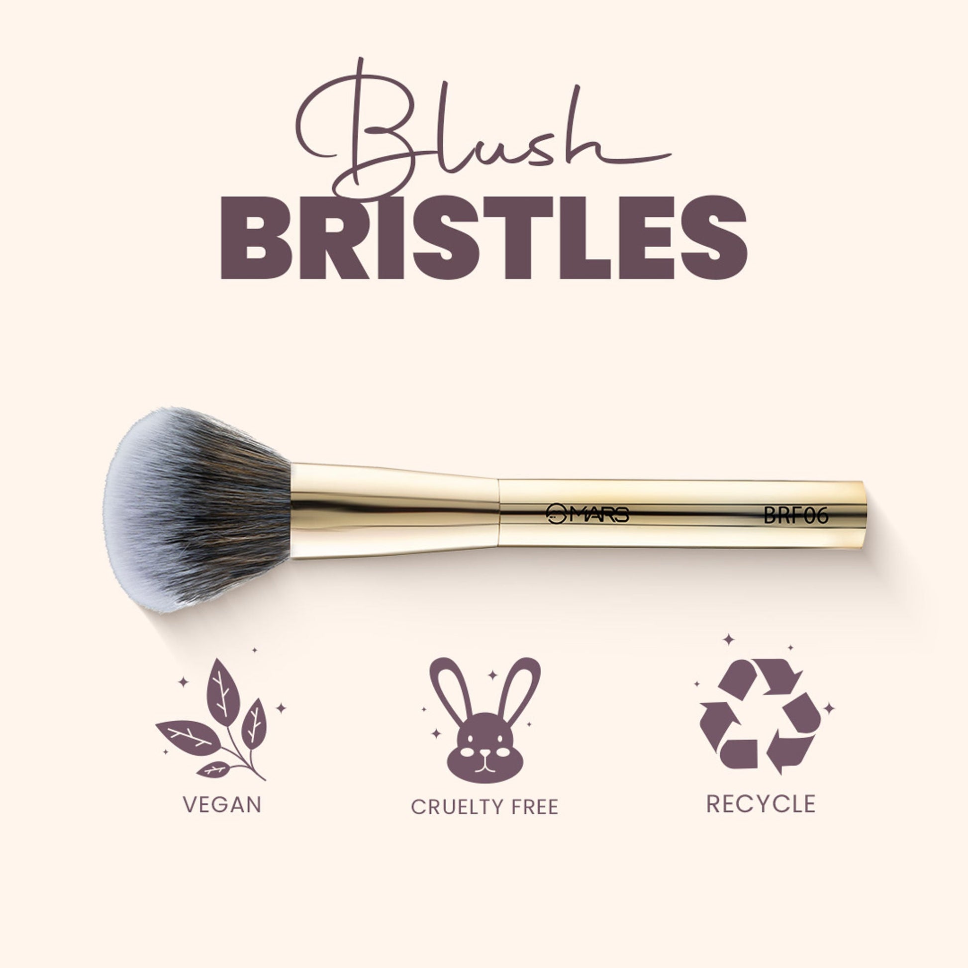 MARS Cosmetics Artist's Arsenal Professional Blush Brush - Golden 