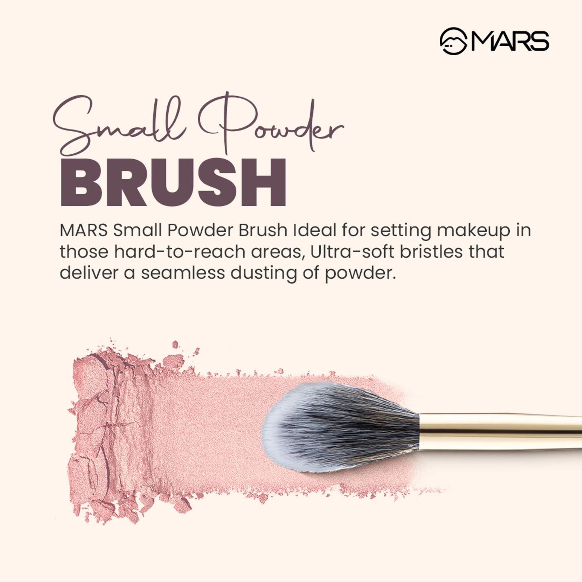 MARS Cosmetics Artist's Arsenal Professional Small Powder Golden Brush BRF-08 
