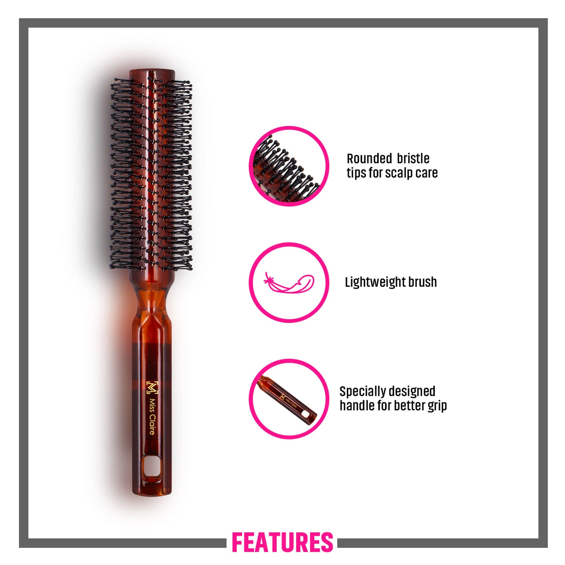 Miss Claire R67004Tt Round Hair Brush