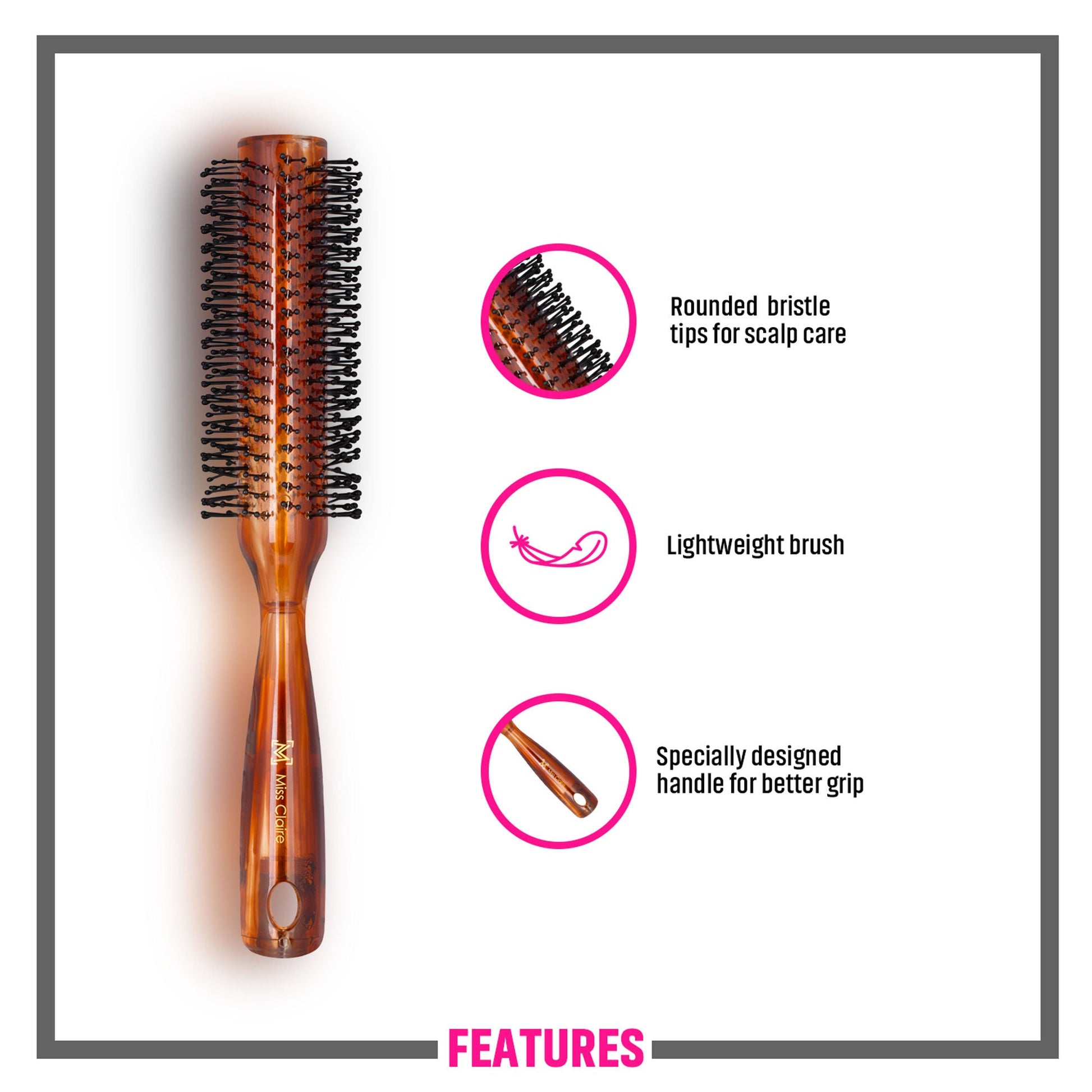 Miss Claire R6747Tt Round Hair Brush