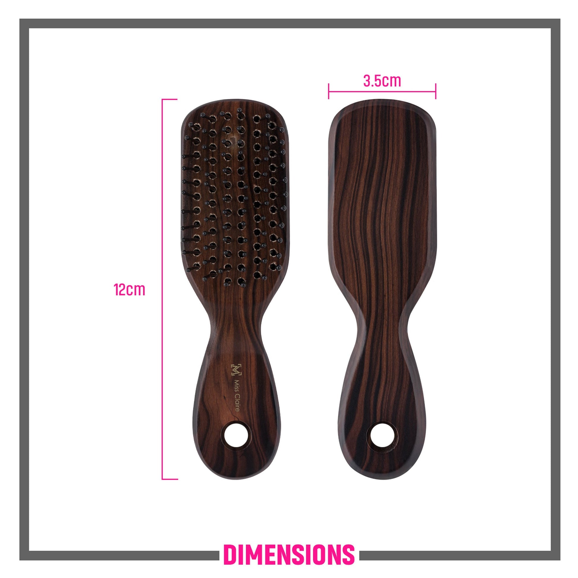 Miss Claire V18111F Flat Hair Brush - Small