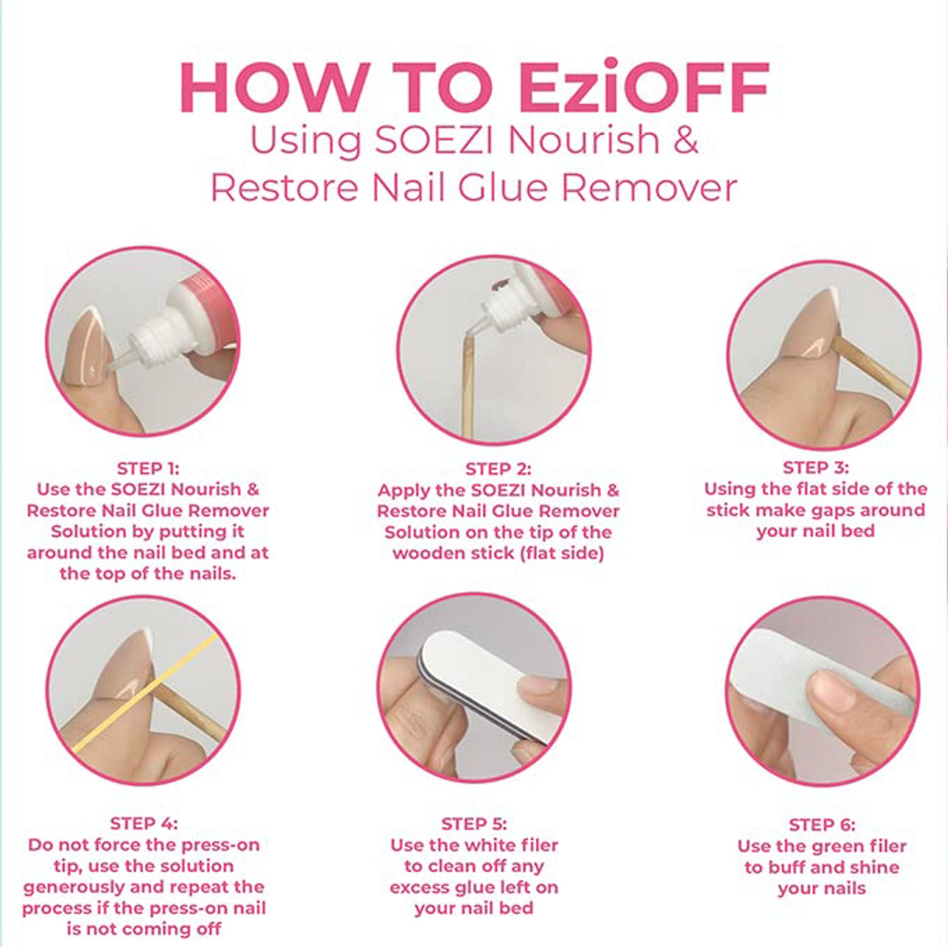 SOEZI Hello Princess Reusable Press On Nail - Ready To Wear Kit