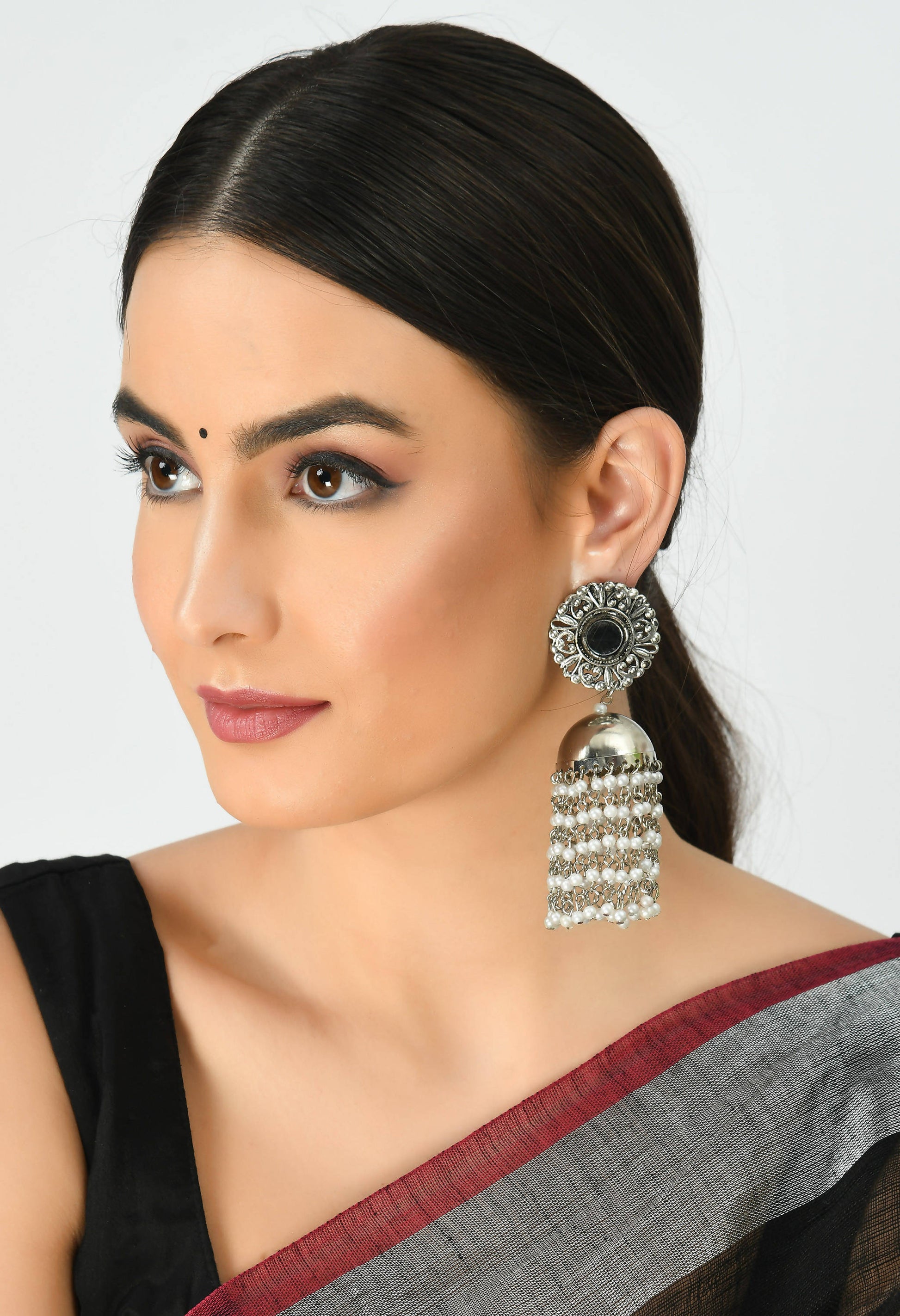 Mominos Fashion Johar Kamal Women's Earrings With Pearls Jhumkas - Grab2buy