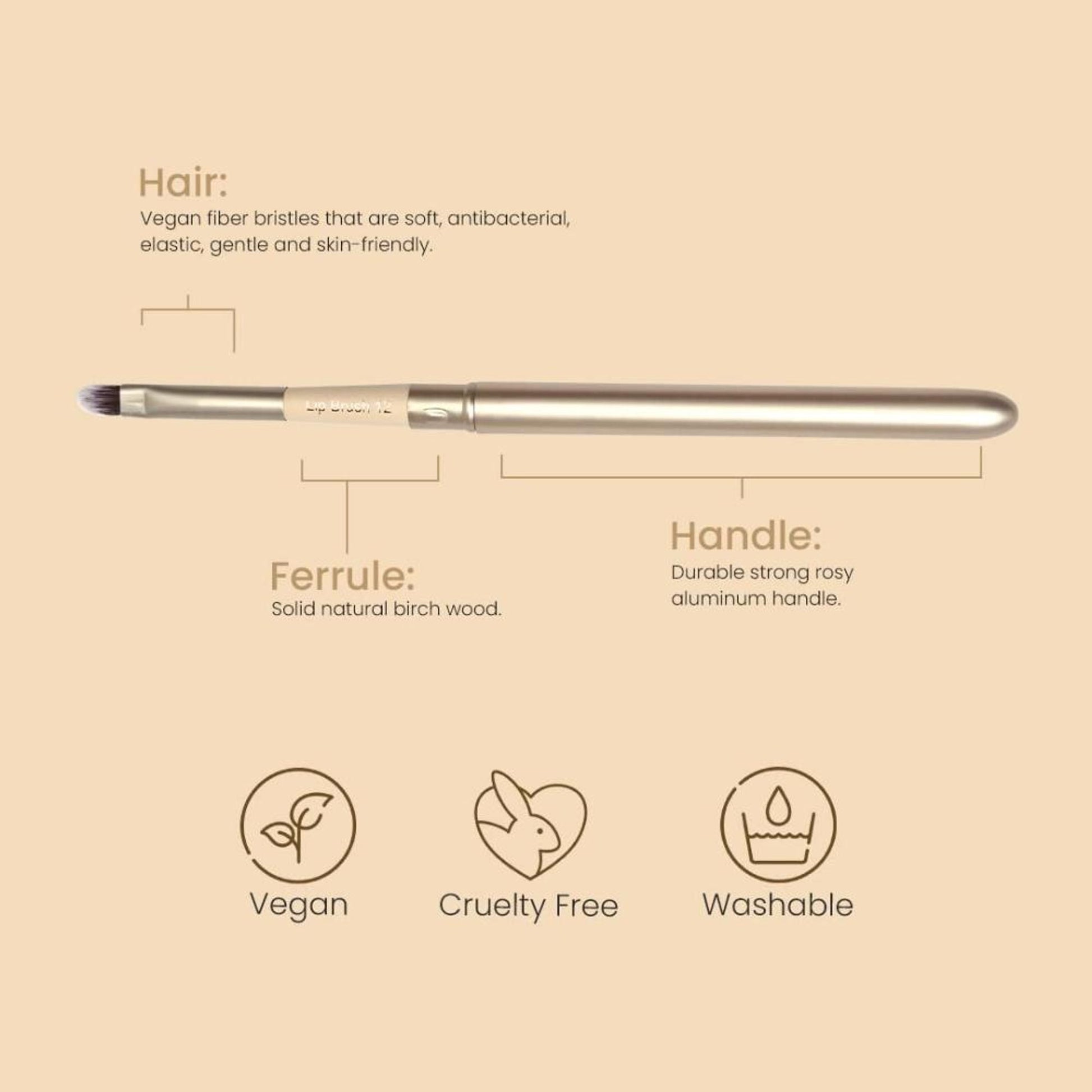 Milagro Beauty Lip Brush 12