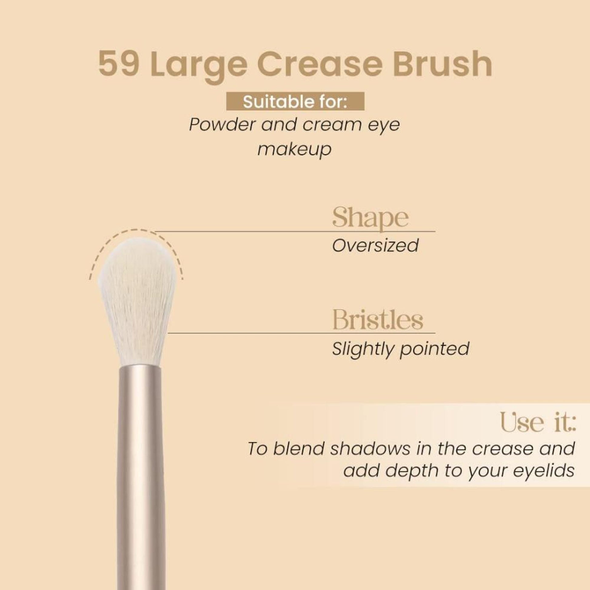 Milagro Beauty Large Crease Brush 59