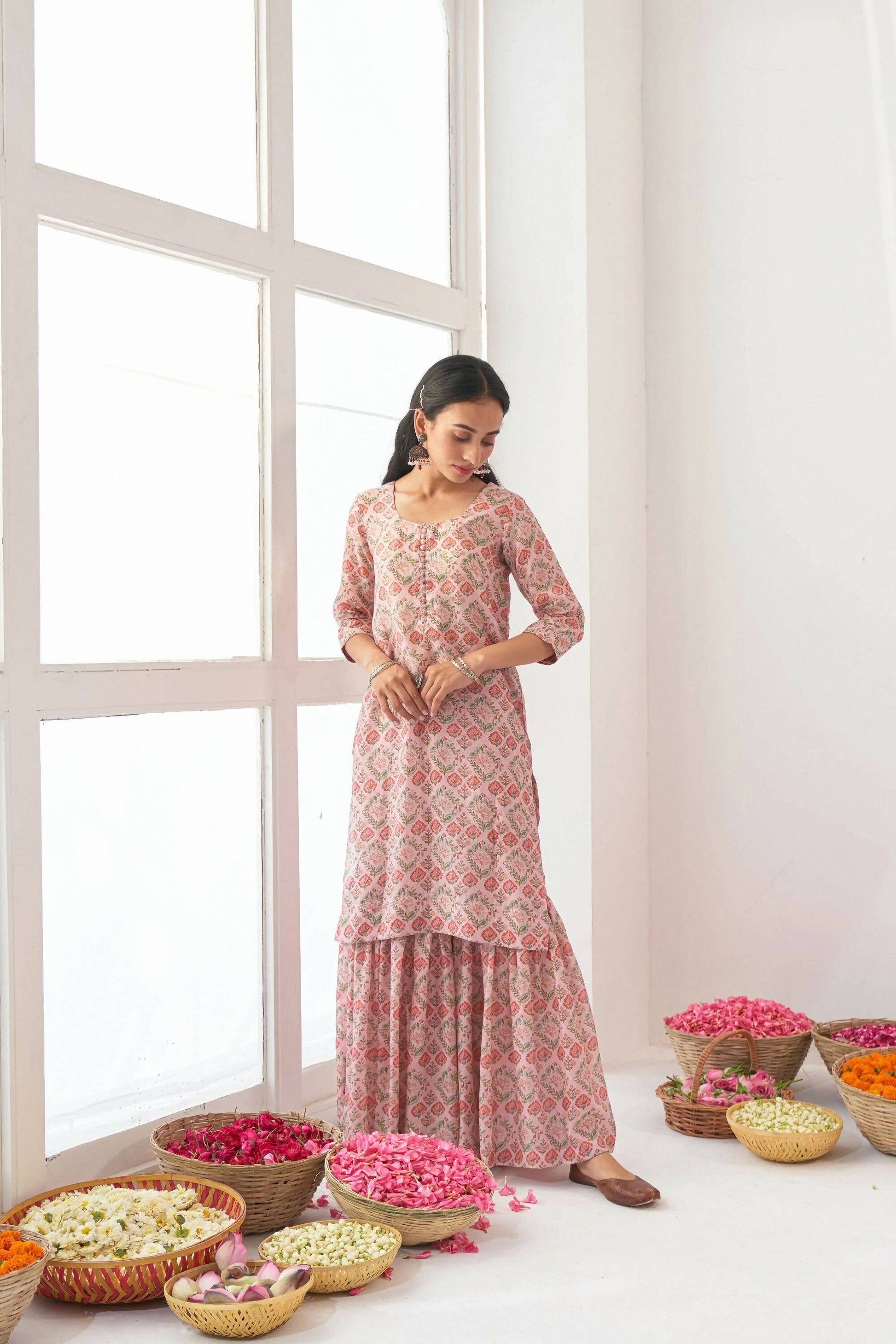 Designer Stylish Pink Muslin Stitched Suit With Dupatta - Anbazaar - Grab2buy