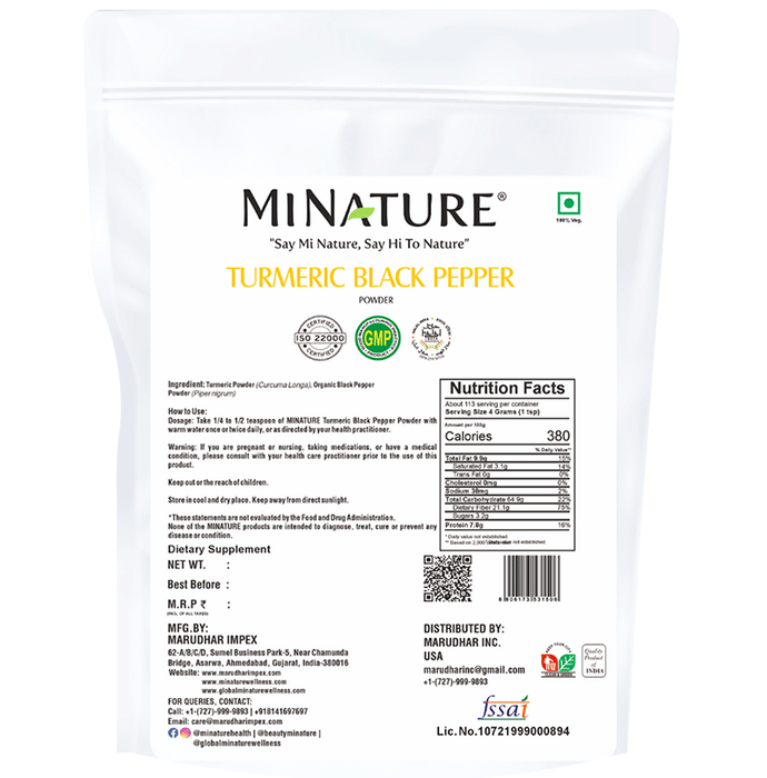 Minature Turmeric Black Pepper Organic Powder 