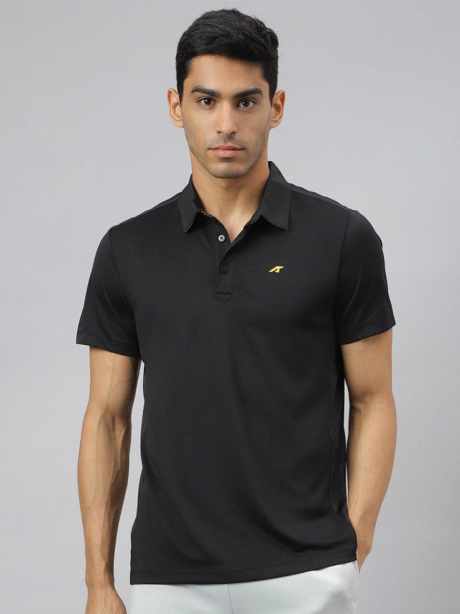 Alcis Men Train-Tech Anti-Static Slim-Fit Training Polo T-Shirt 