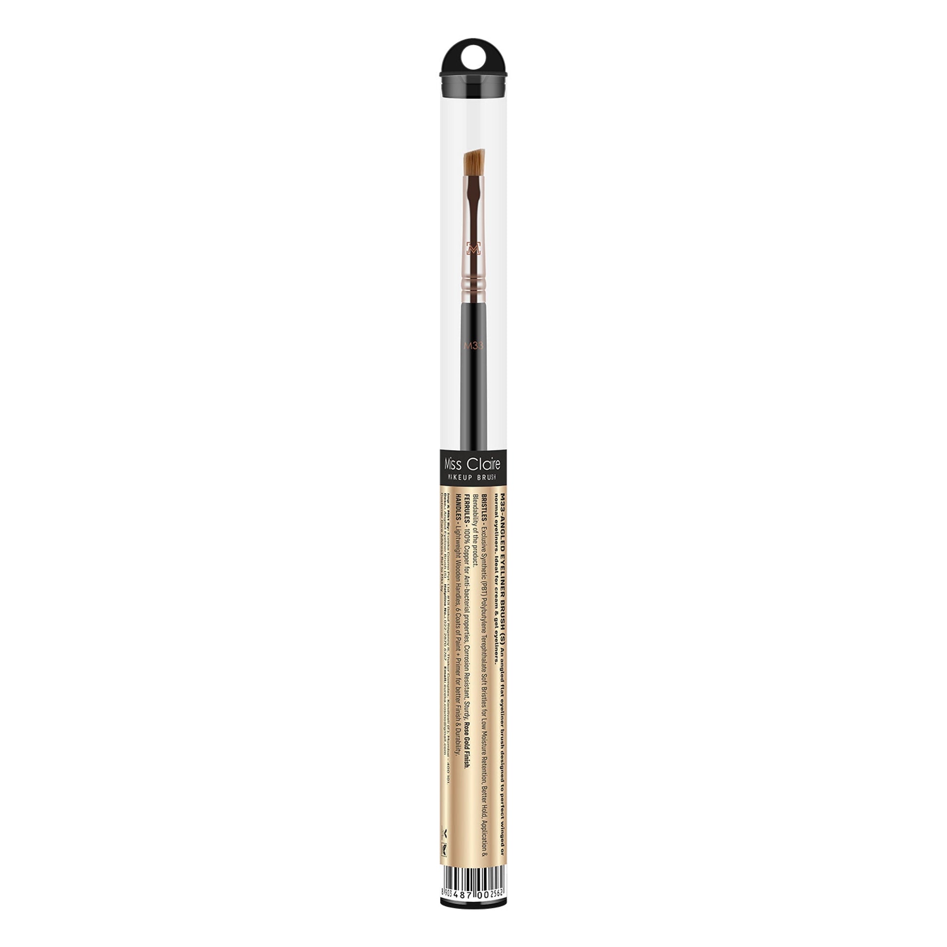 Miss Claire M33 - Angled Eyeliner Brush (S) - Rose Gold