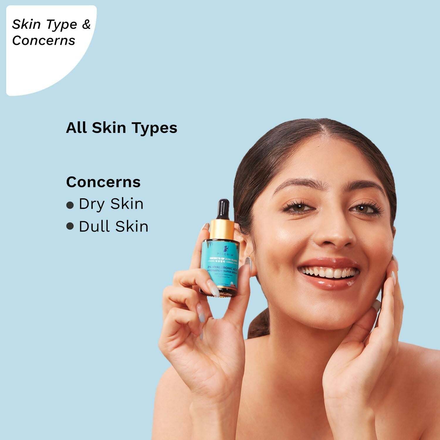 Pilgrim 2% Hyaluronic Acid Hydration Super Serum With Kiwi & Watermelon Extracts For Hydrated Skin - Korean Skin Care 