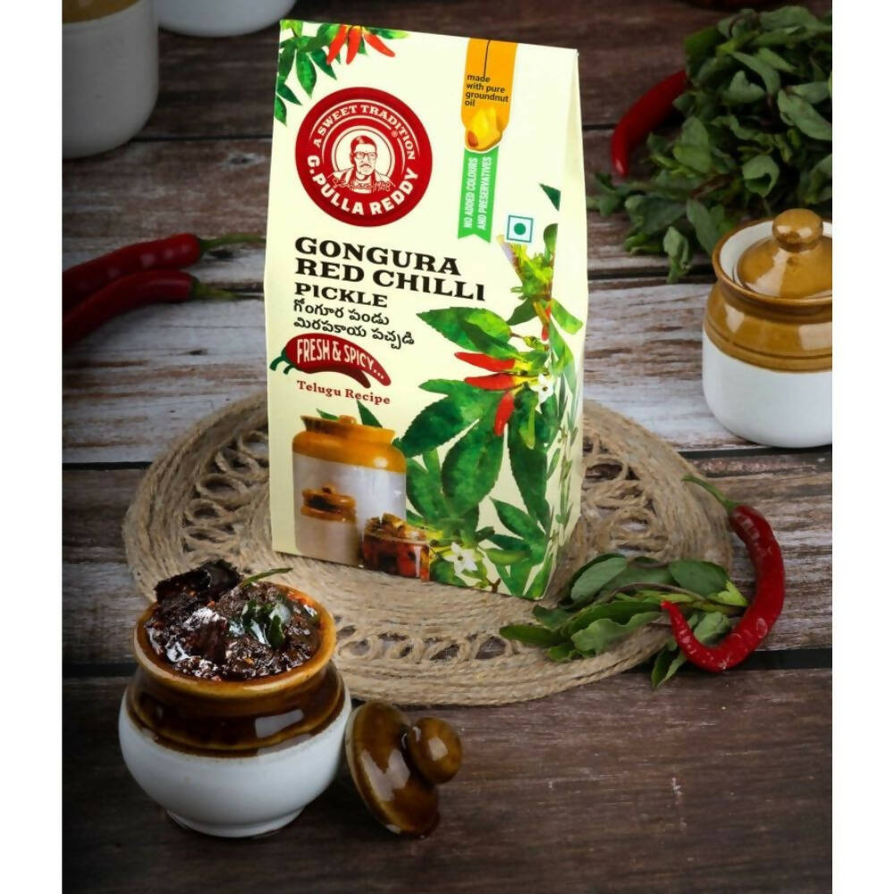 Pulla Reddy Gongura Red Chili Pickle - Grab2buy