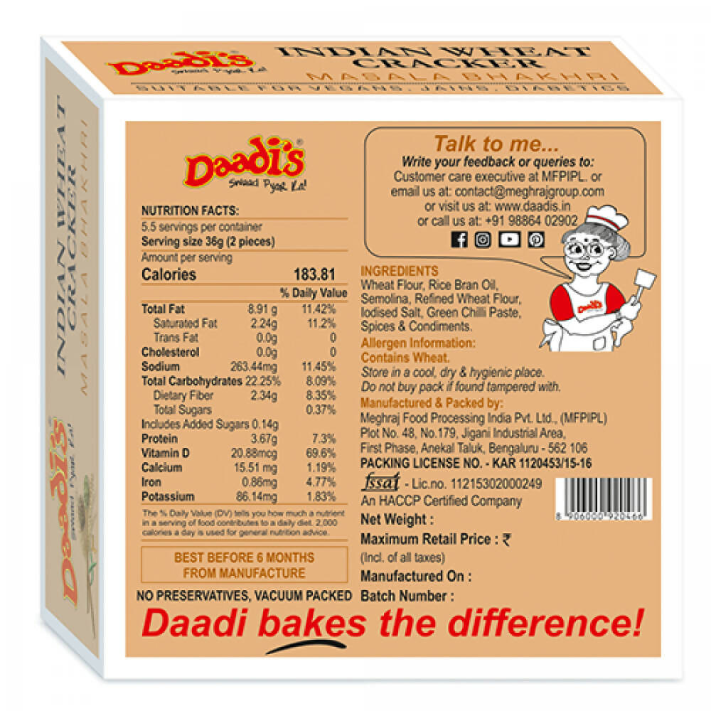 Daadi's Masala Bhakhri 